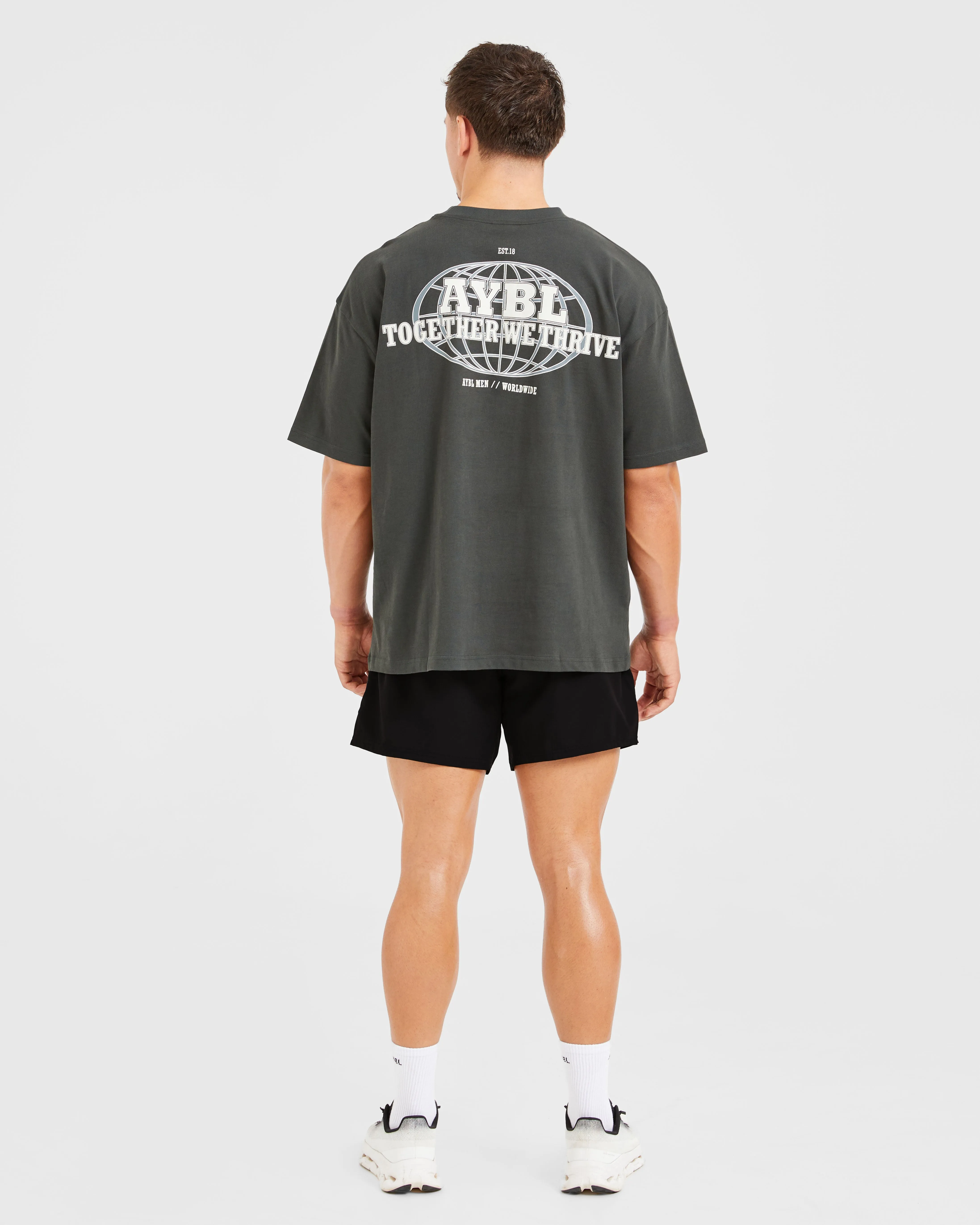 Global Oversized T Shirt - Sea Moss ReinforcedHems Gym workout