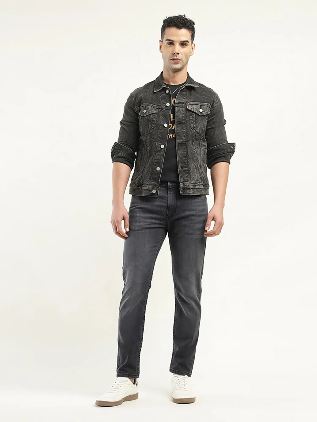 Modern Casual Men's 512 Black Slim Tapered Fit Mid Rise Jeans