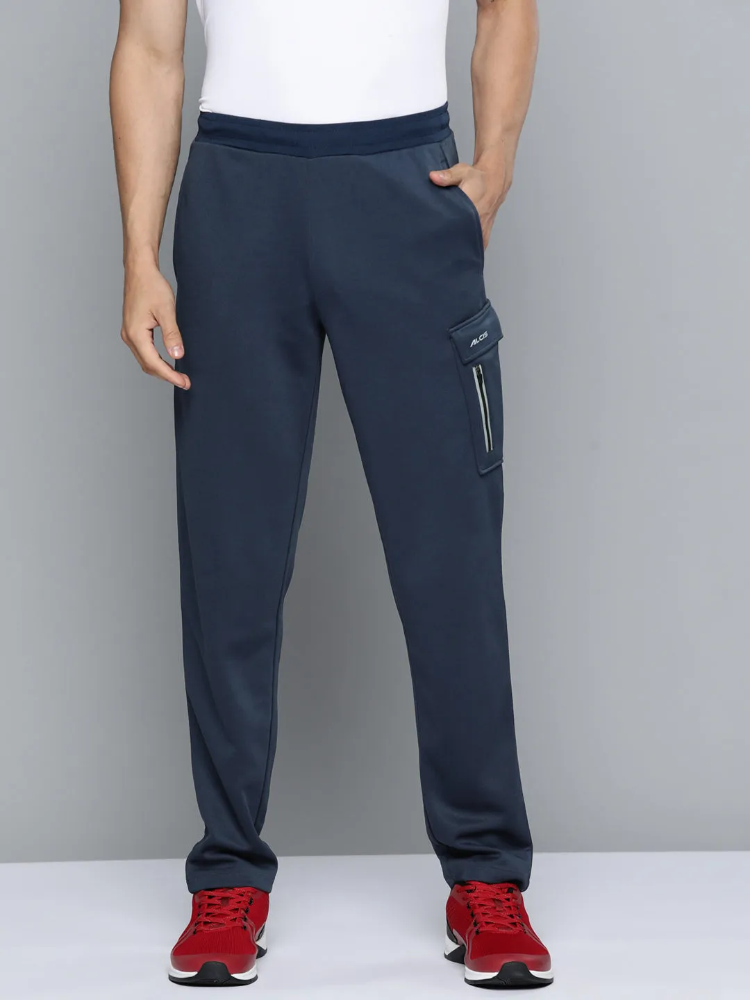 Alcis Men Navy Blue Solid Track Pants SecureClosures Urban Edge