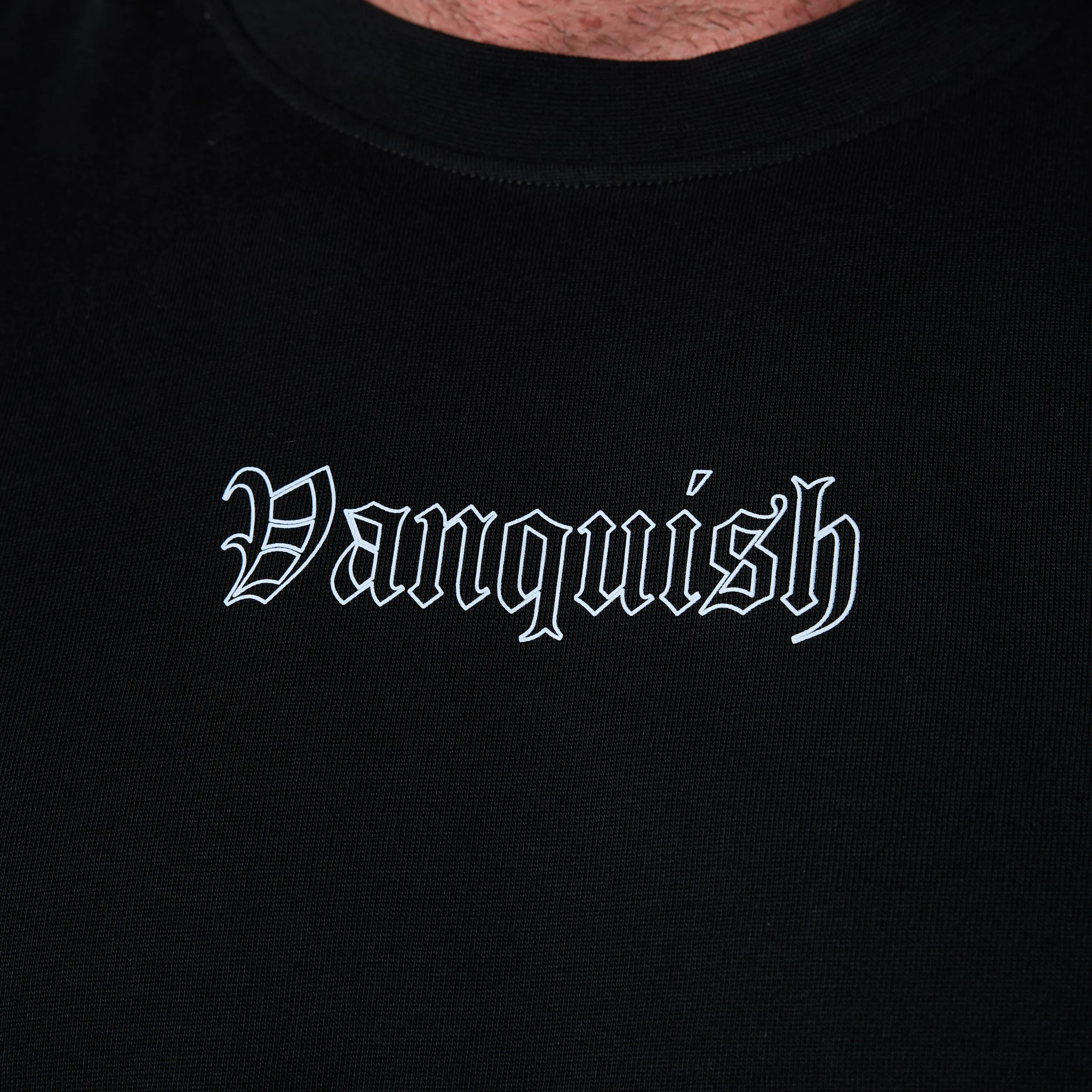 Vanquish Olympus Black Heavyweight Oversized Boxy T Shirt Urban Trend Thermoregulating Fabric