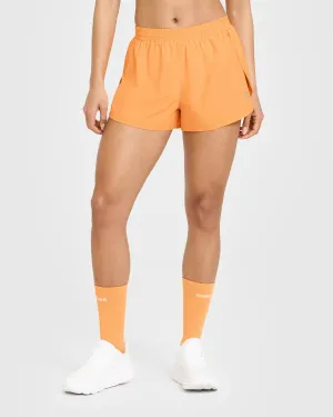 Low Profile Waistband water sports use Rubberized Grip Waist AirMove? Lined Shorts 2" | Powdered Orange