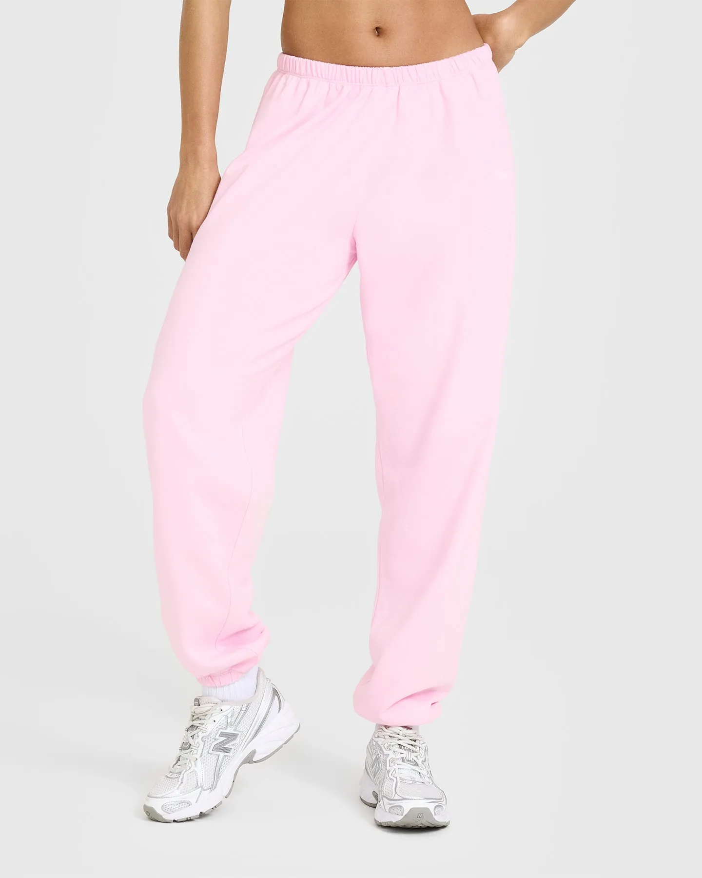 Easy Match Sporty Style DoubleLayered Fabric Lightweight Joggers With Oner Logo | Washed Chalk Pink