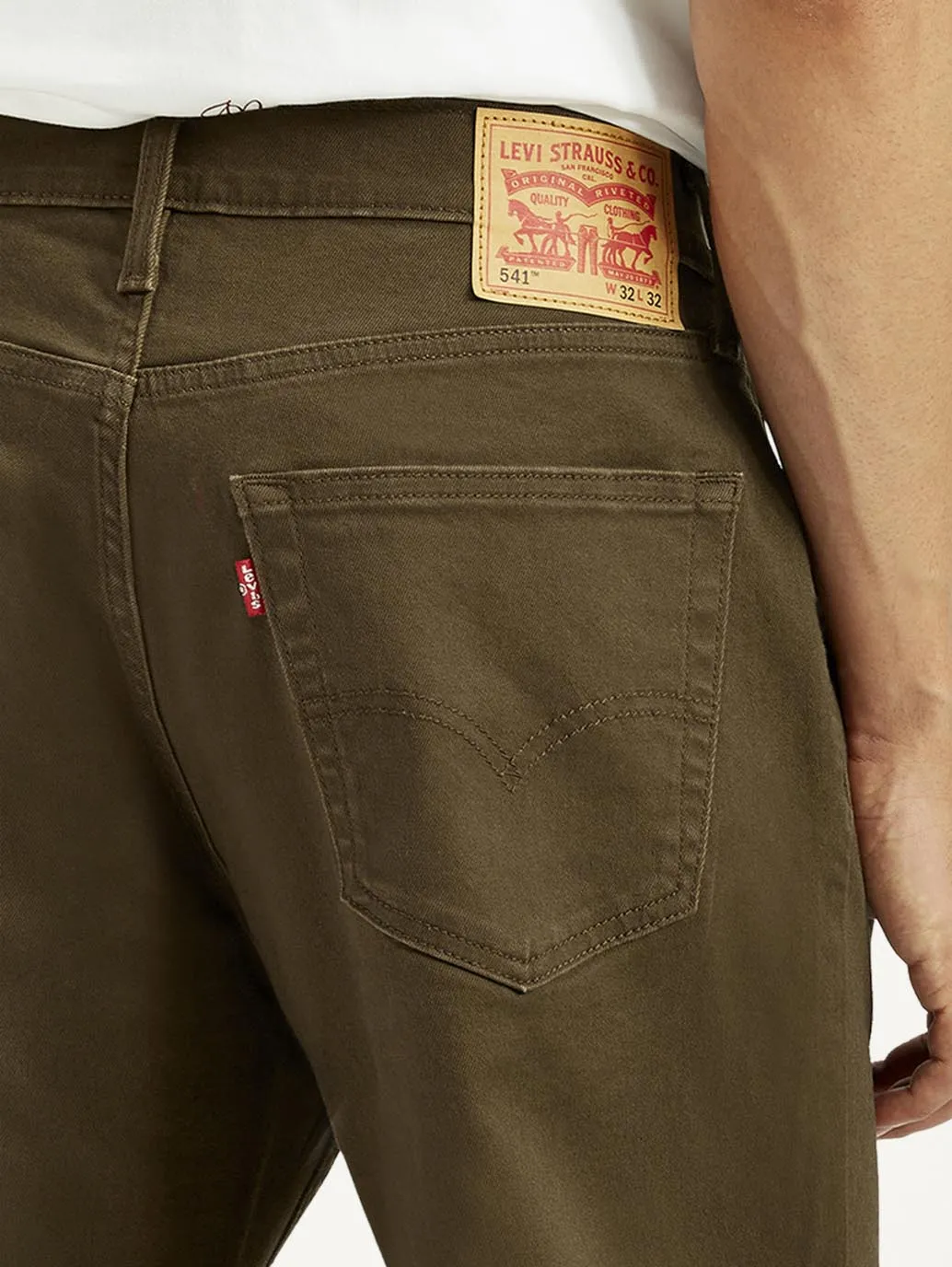 Regular Style Functional Style Men's 541 Brown Overdyed Athletic Tapered Fit Mid Rise Jeans