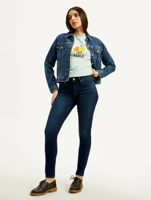 Women's 711 Navy Blue Skinny Fit Mid Rise Jeans Work Meeting Unisex Wear Weekend Warrior Affordable Beach Day