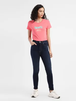 Modern Couple Look Morning Stroll Stretch Women's Blue Mile High Wide Leg Fit High Rise Jeans