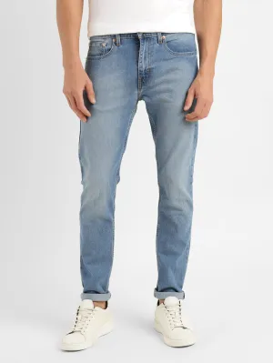 Simple Fit Men's 512 Blue Slim Tapered Fit Mid Rise Jeans