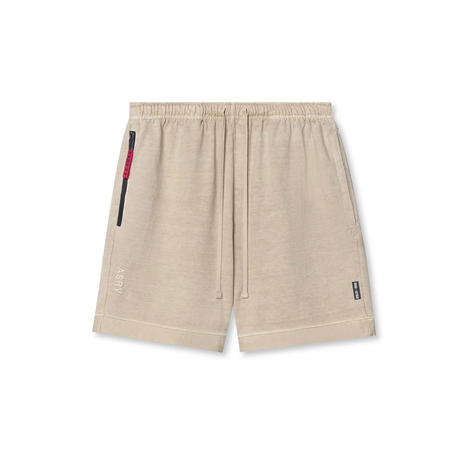 colorfast 0782. Tech Essential? Sweat Short - Faded Beige