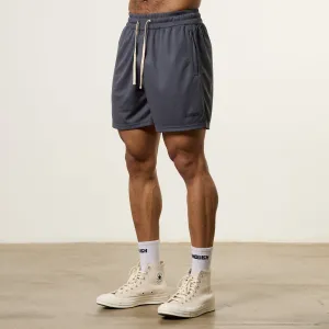 Weekend Outfit Reflective Safety Stripes Vanquish Essential V2 Denim Blue Mesh Shorts