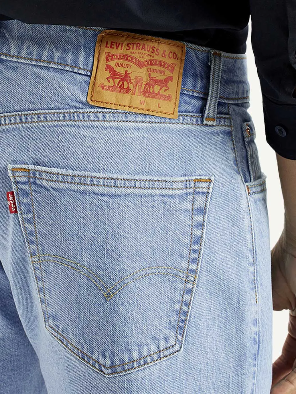 Men's 505 Light Indigo Straight Fit Mid Rise Jeans Eco Friendly Chill Outfit Road Trip Luxury Student Outfit
