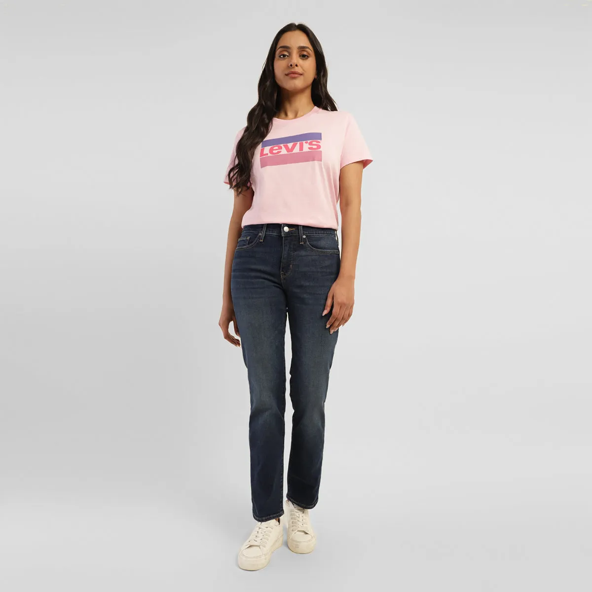 school outfit Women's 314 Blue Straight Fit High Rise Jeans