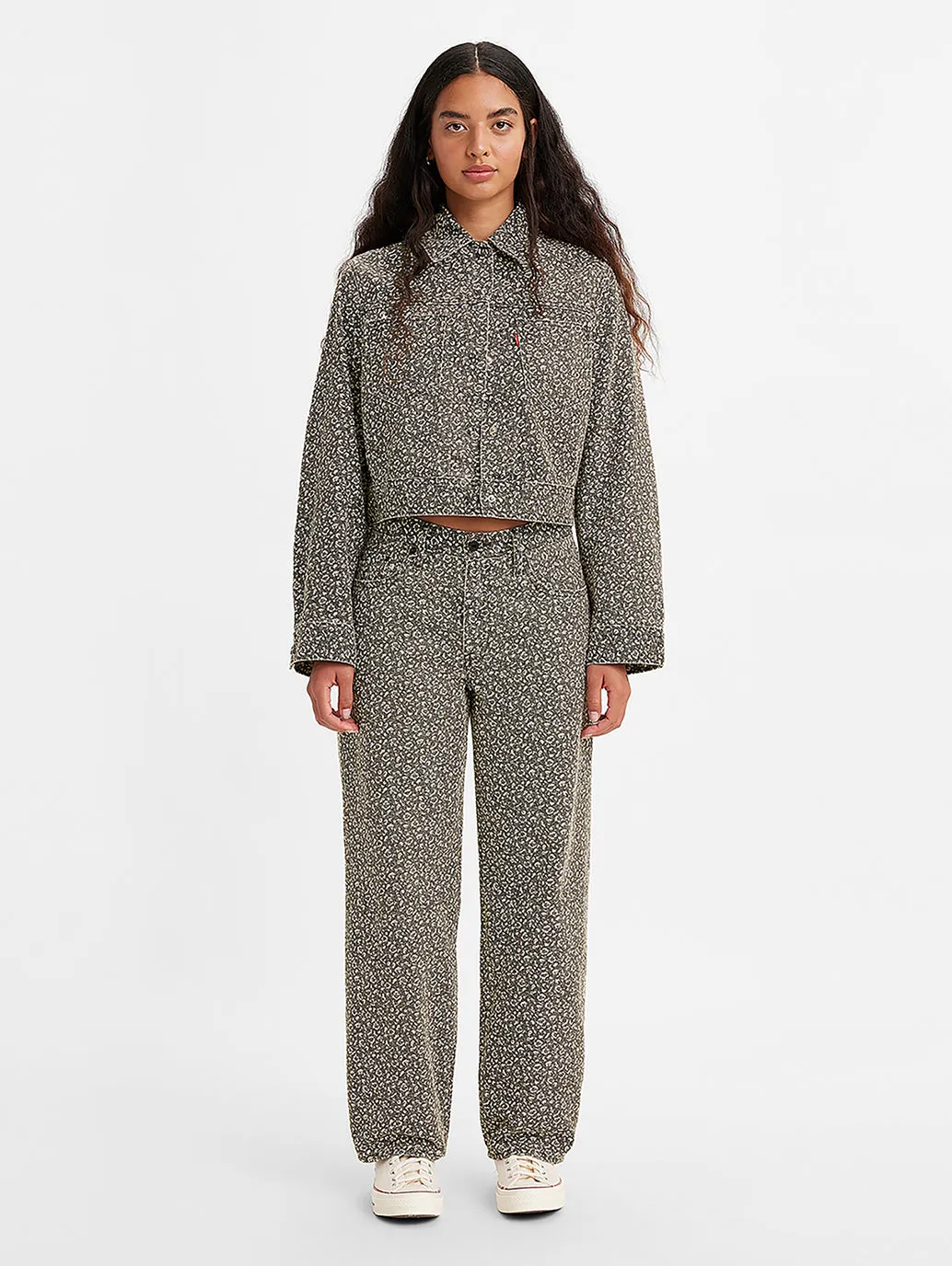 Neutral Fabric Recycled Fiber Content Women's Mid Rise Grey?Straight Trousers