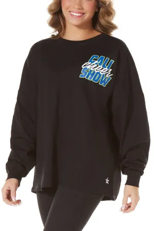 Club SMOED Sparkle Pullover in Black Day Glow