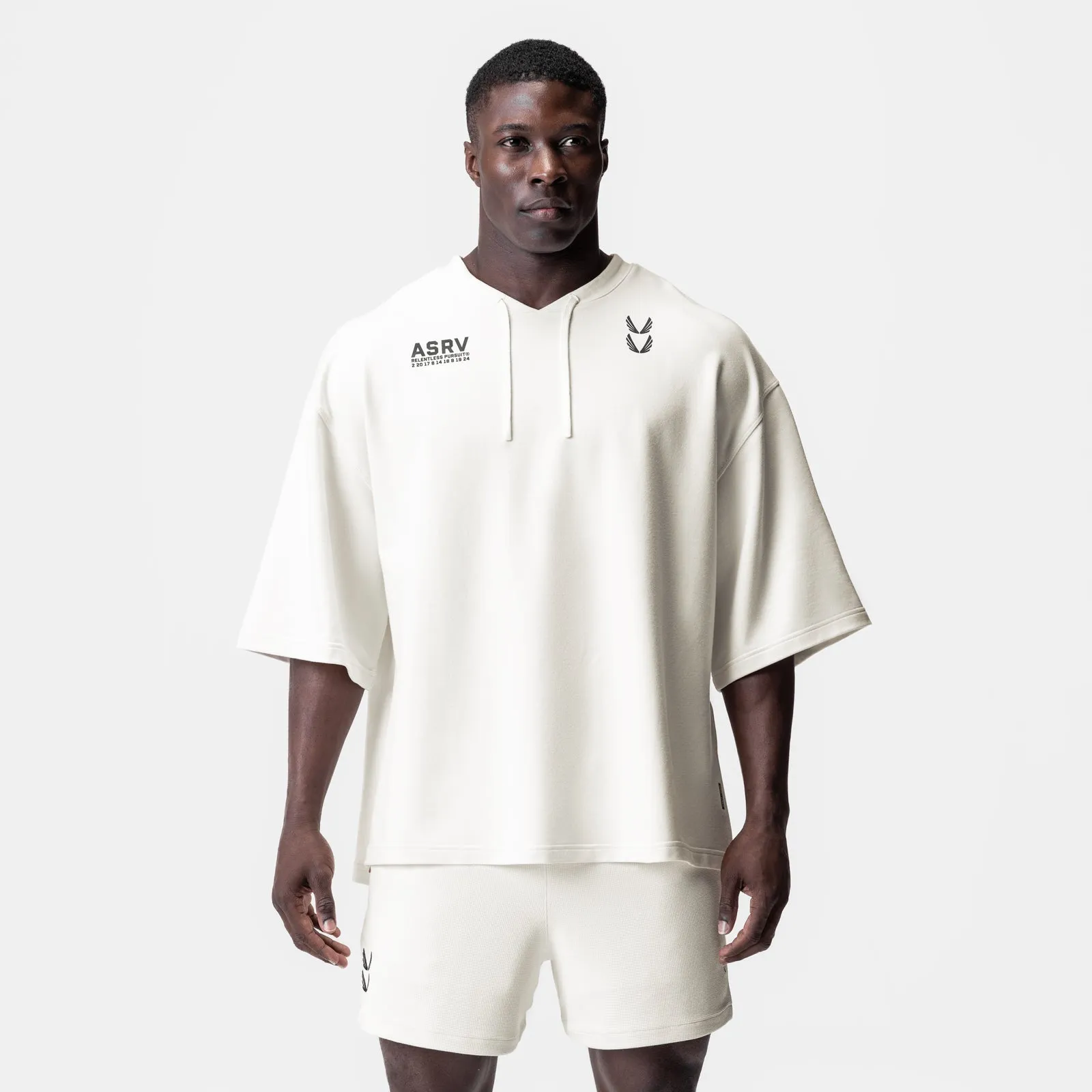 QuickDry Travel Comfort 0945. Micro-Terry Warm-Up Tee - Cream
