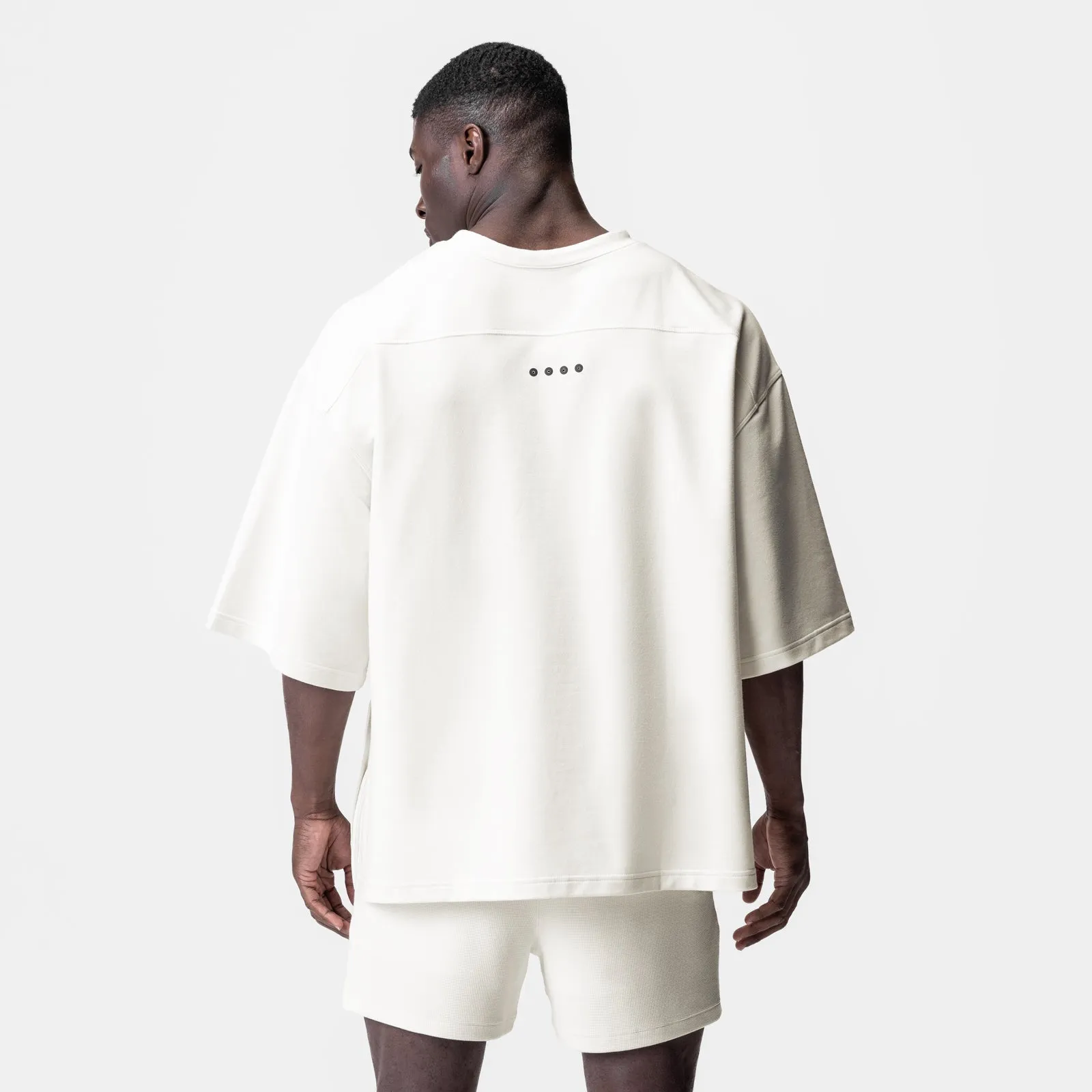 0945. Micro-Terry Warm-Up Tee - Cream EnhancedDurabilityFinish Comfy Top