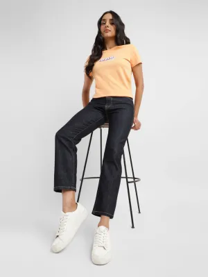 Smart Comfort Women's Blue Wedgie Straight Fit Mid Rise Jeans