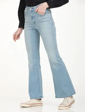 Essential Look Women's 726 Blue Flared Fit High Rise Jeans