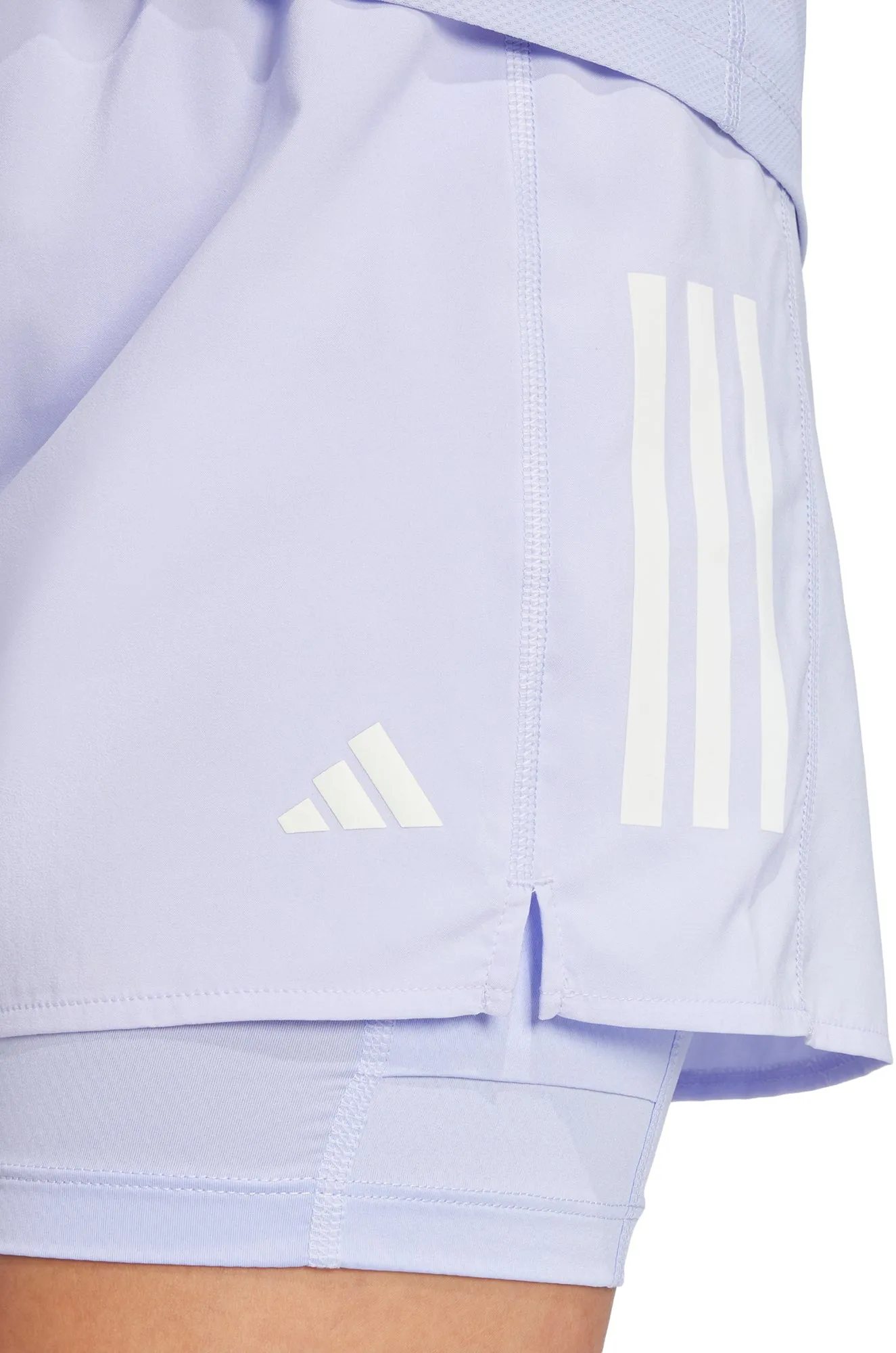 adidas Own The Run ClimaCool 2 In 1 Womens Running Shorts - Purple Quick Fit Clean Feel