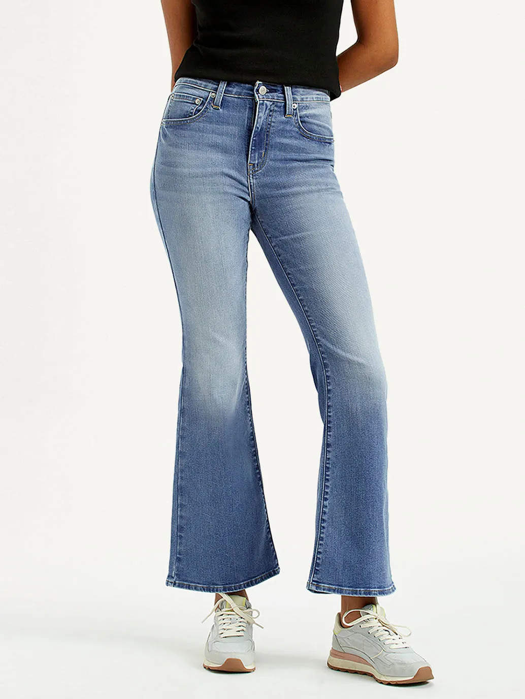 Quick Pick Women's 726 Med Indigo Flared Fit High Rise Jeans