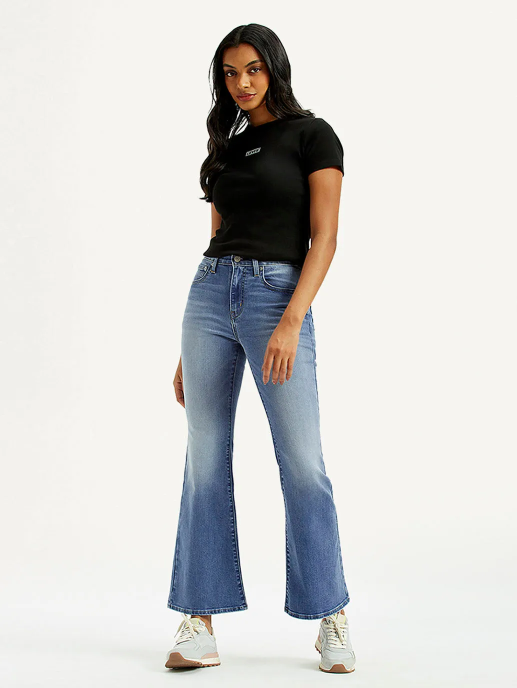 Neutral Lightweight Style Essential Women's 726 Med Indigo Flared Fit High Rise Jeans