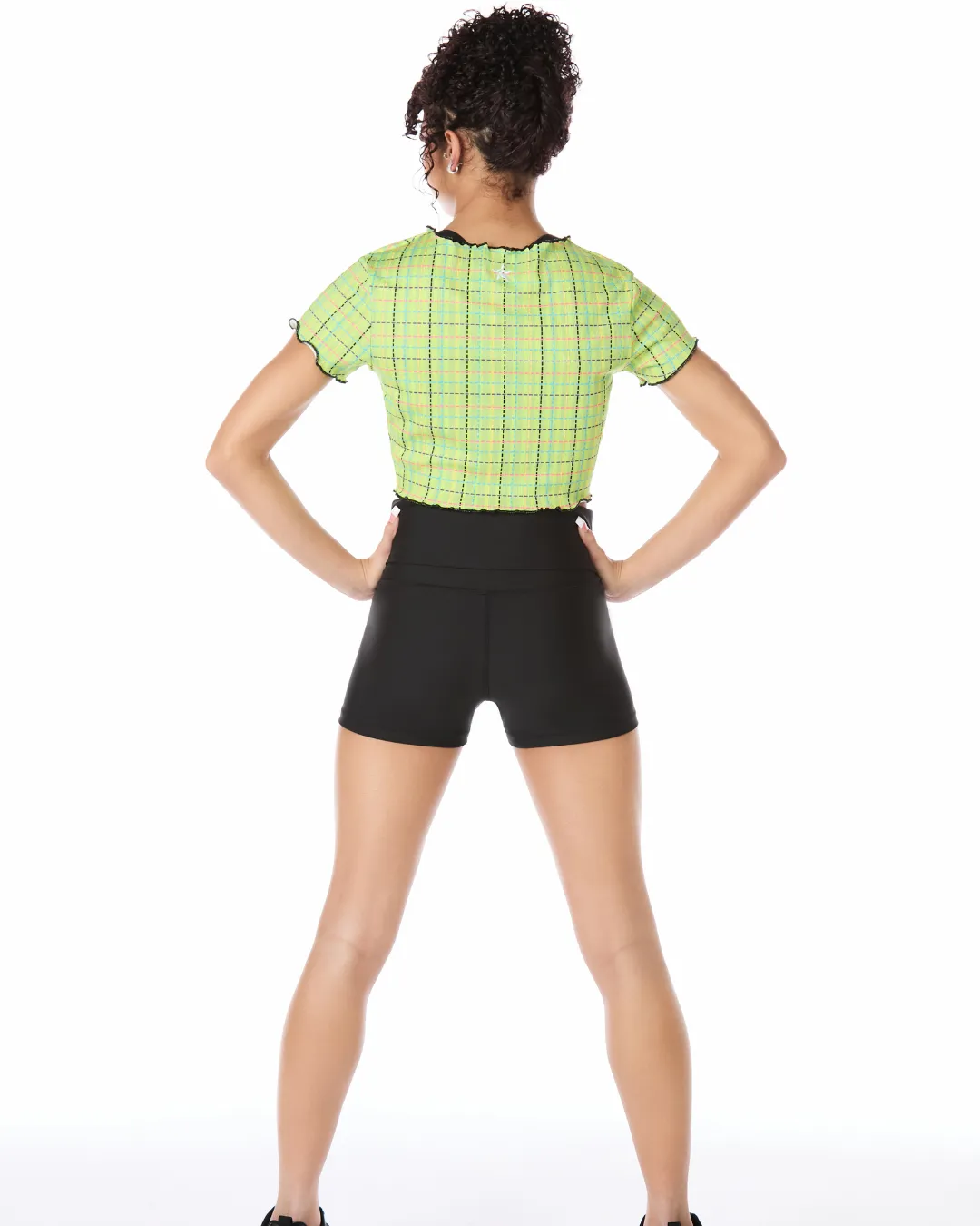 Black Girls Cheer She??s All That Plaid Crop Top - SPECIAL ORDER Training Fit