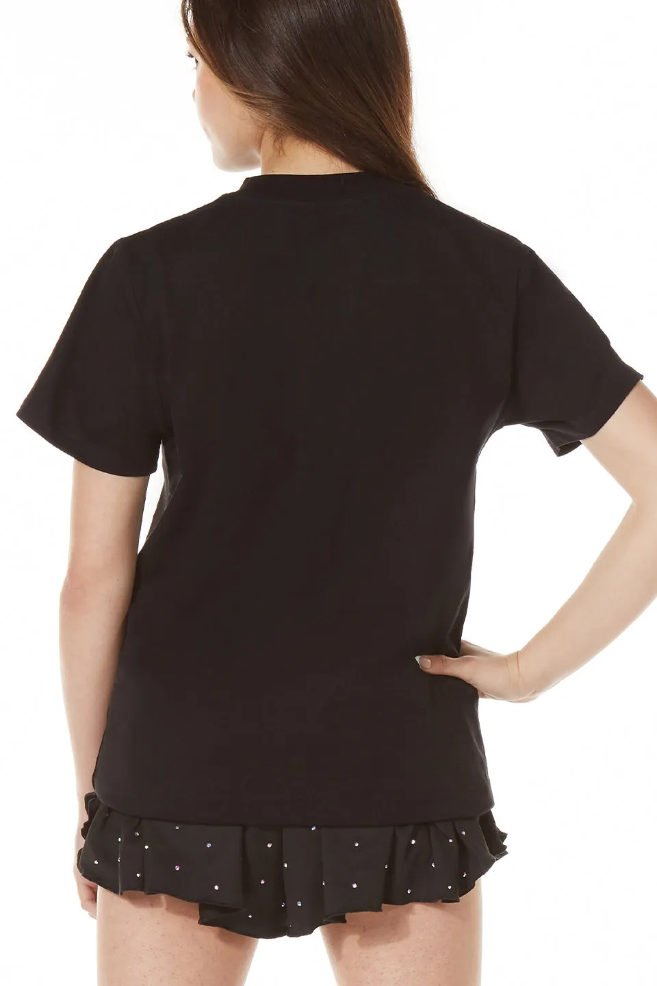 GentleWaistband Seamless construction Club SMOED Sparkle Tee in Black