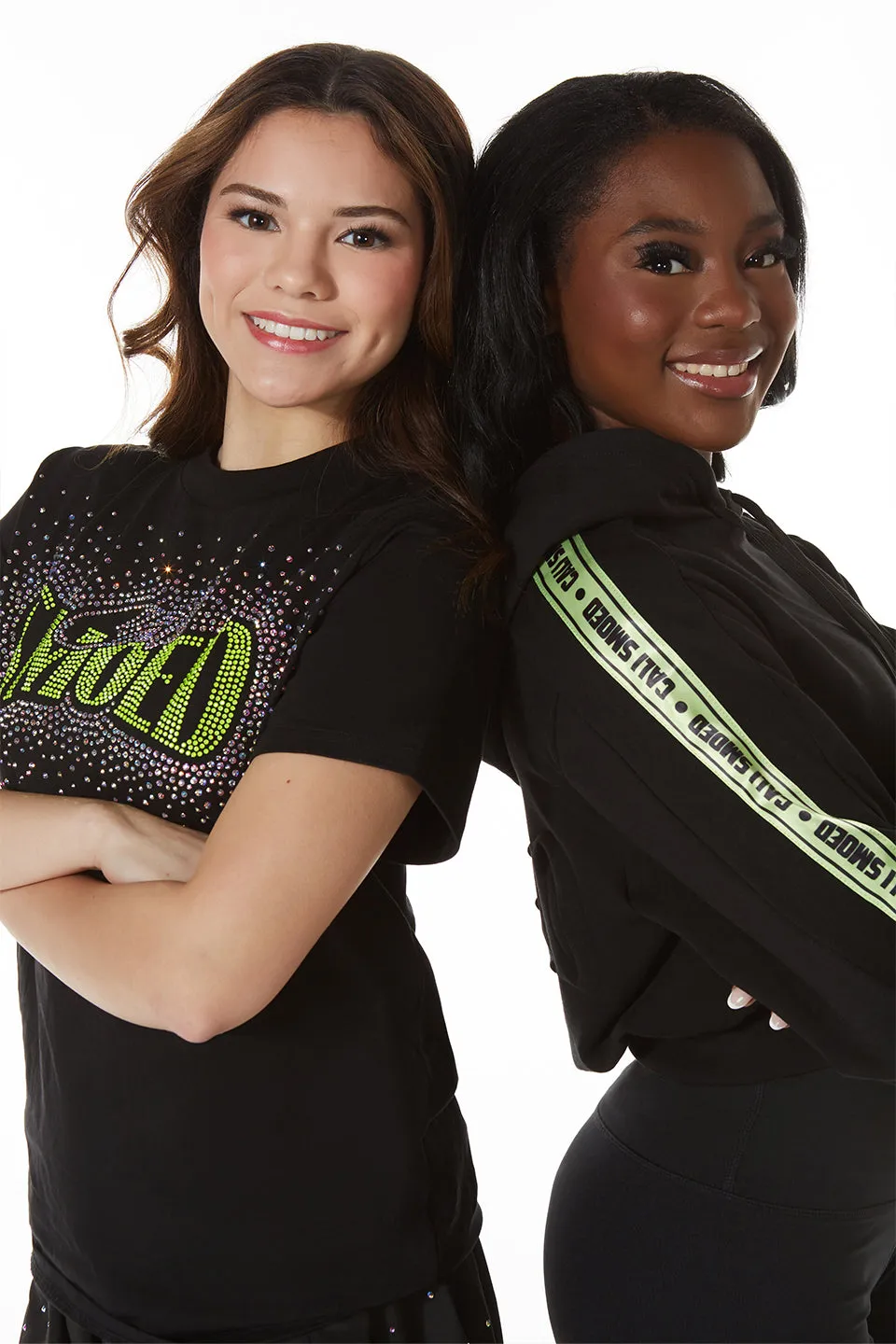 ElasticWaistband AntiPilling Finish Club SMOED Sparkle Tee in Black