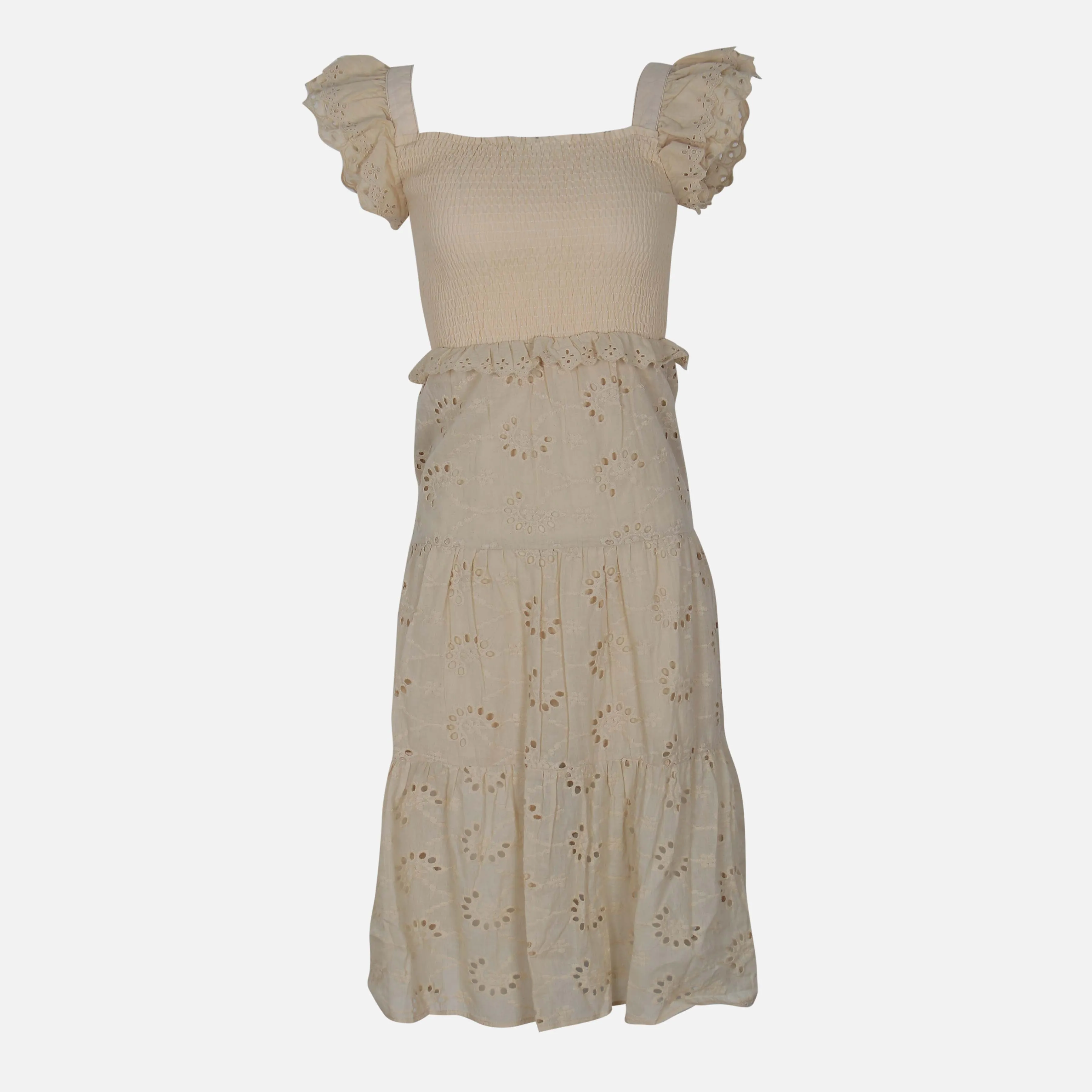 LADIES SHORT SLEEVE DRESS SmoothGripFastenings LayeredPaneling