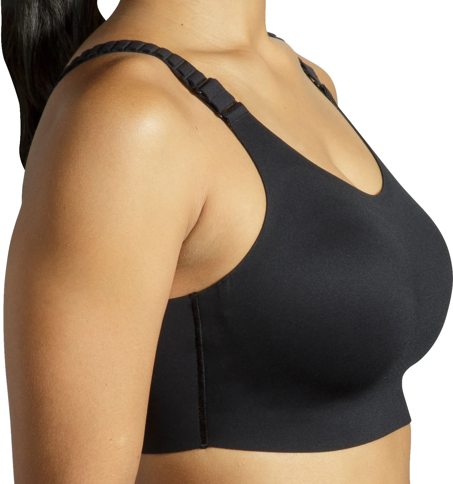 Brooks Scoopback 2.0 Womens Sports Bra - Black Secure Closure