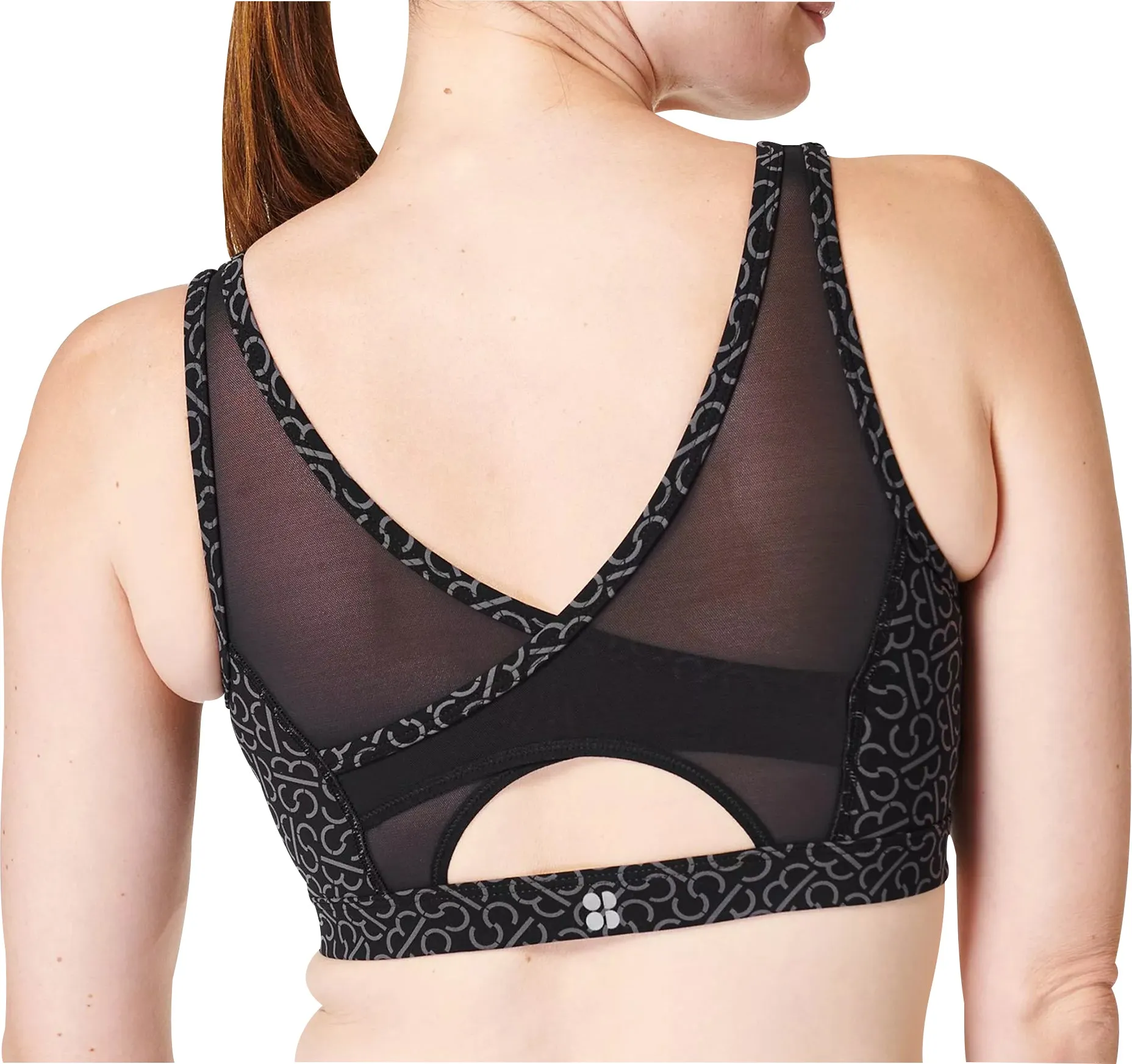 Sweaty Betty Power Icon Womens Sports Bra - Grey Modern ergonomic
