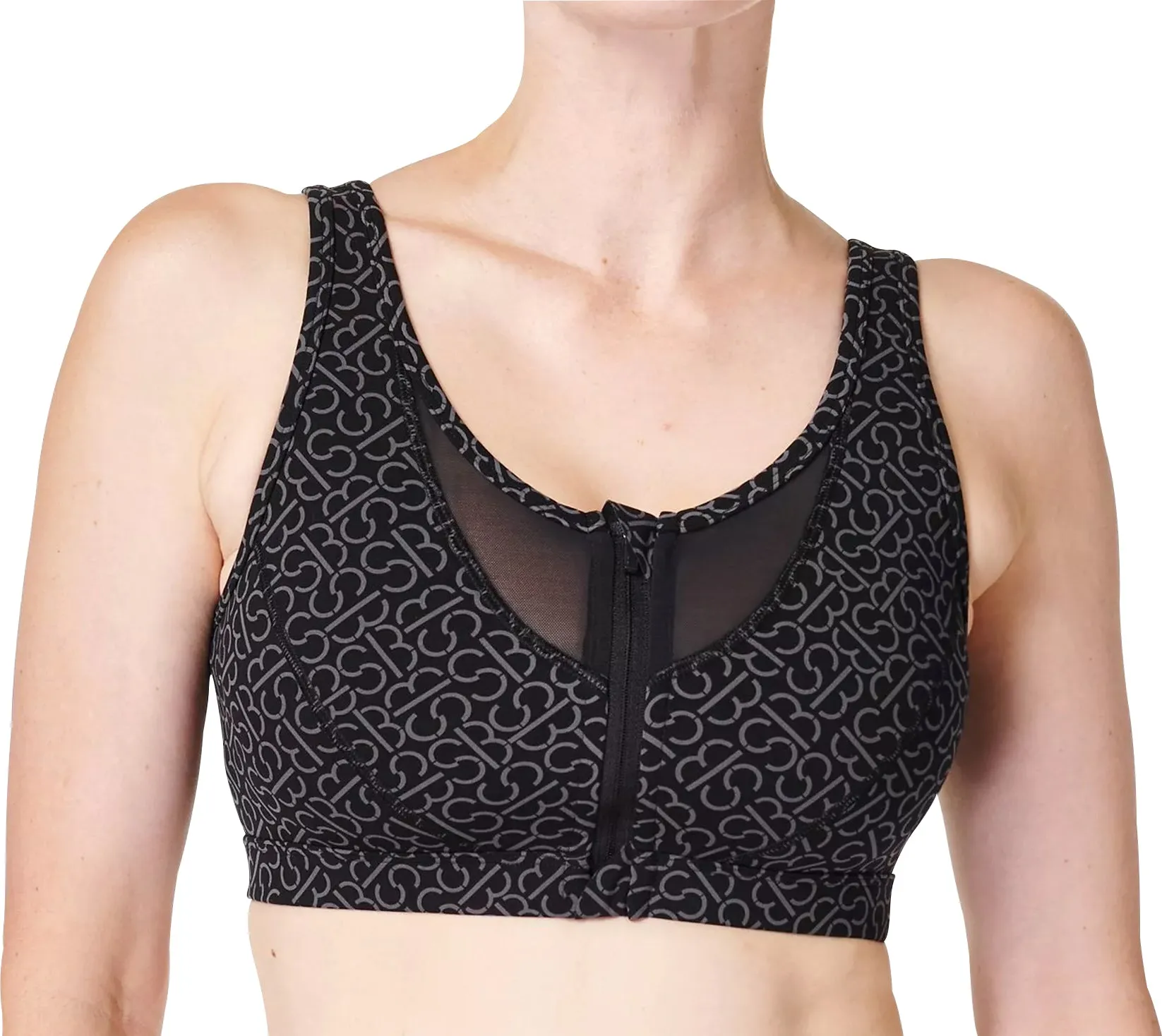 Sweaty Betty Power Icon Womens Sports Bra - Grey Breathable