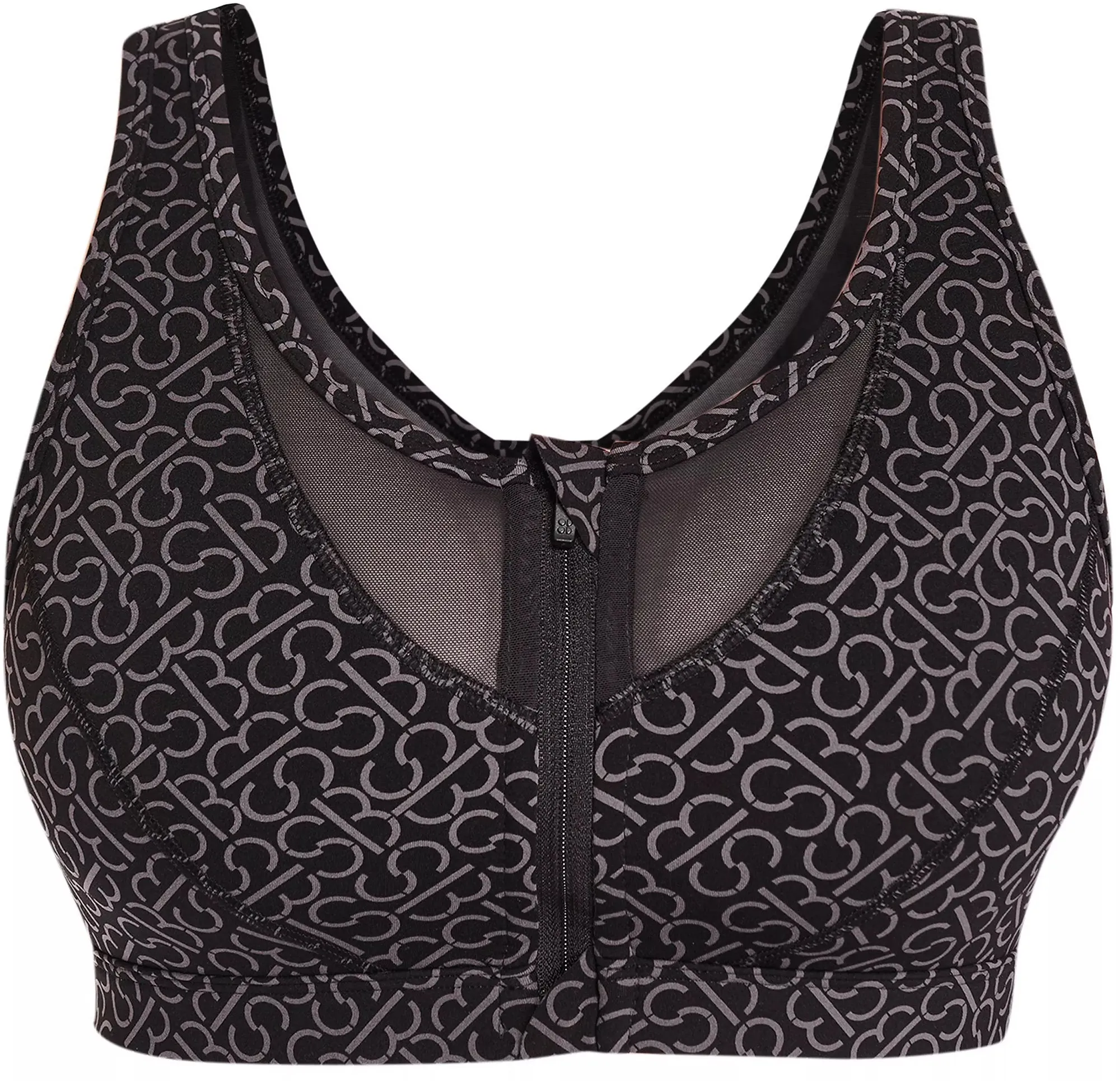 Sweaty Betty Power Icon Womens Sports Bra - Grey All-Day Band Decorated