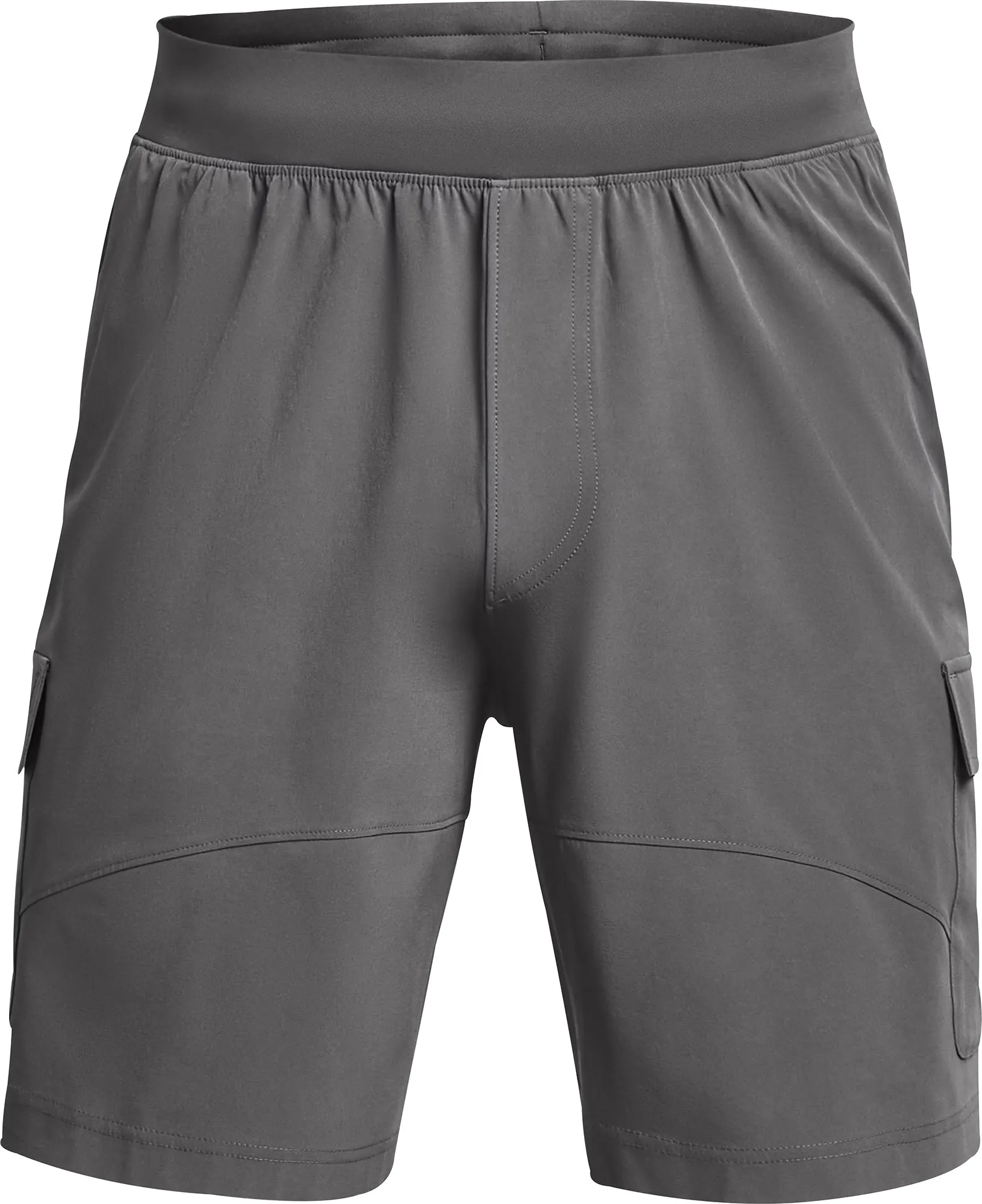 Under Armour Stretch Woven Cargo Mens Training Shorts - Grey Contoured Cuff Design