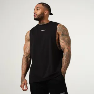 Vanquish Essential Black Oversized Sleeveless T Shirt Entry - level