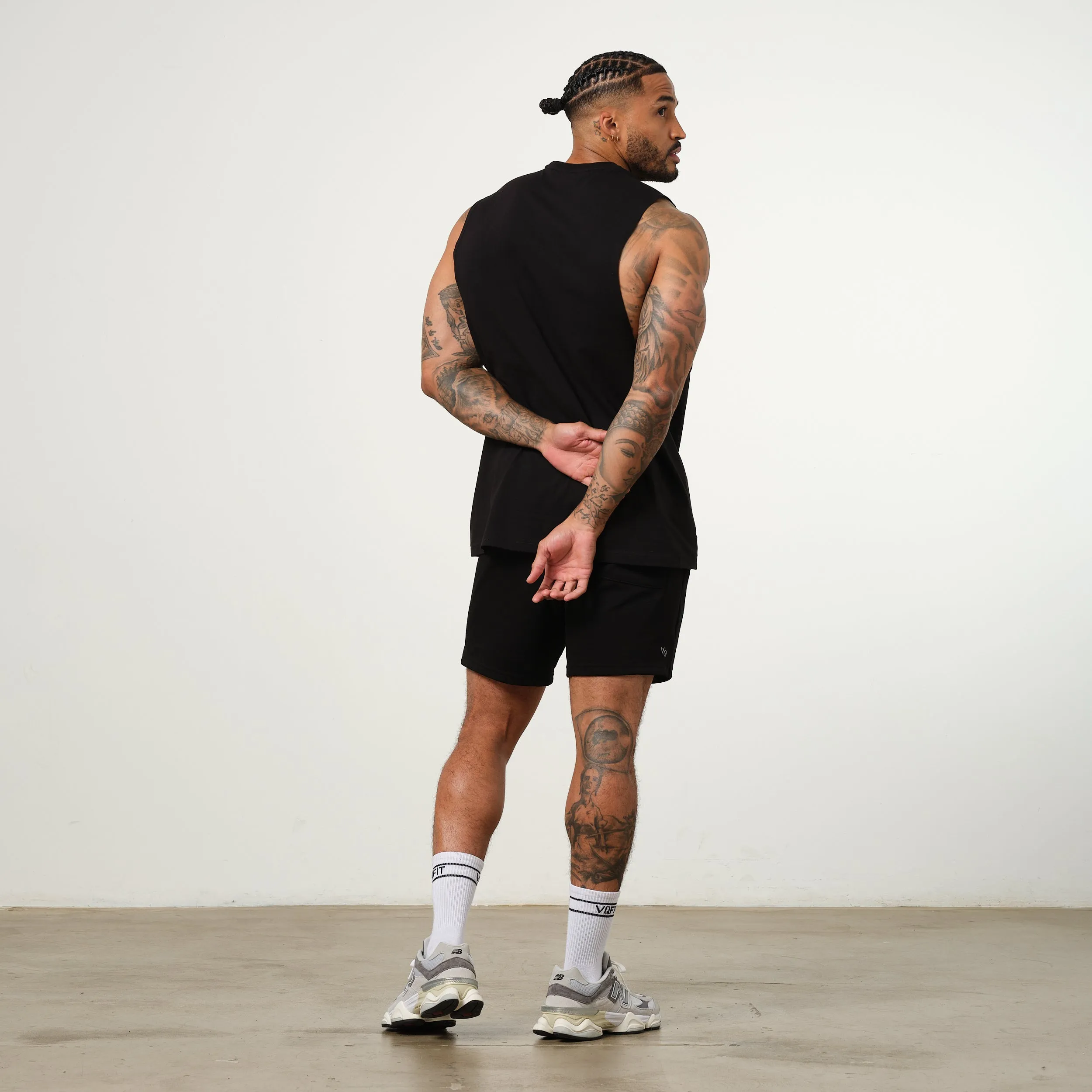 Compact Travel Friendly Fold Travel Fresh Vanquish Essential Black Oversized Sleeveless T Shirt
