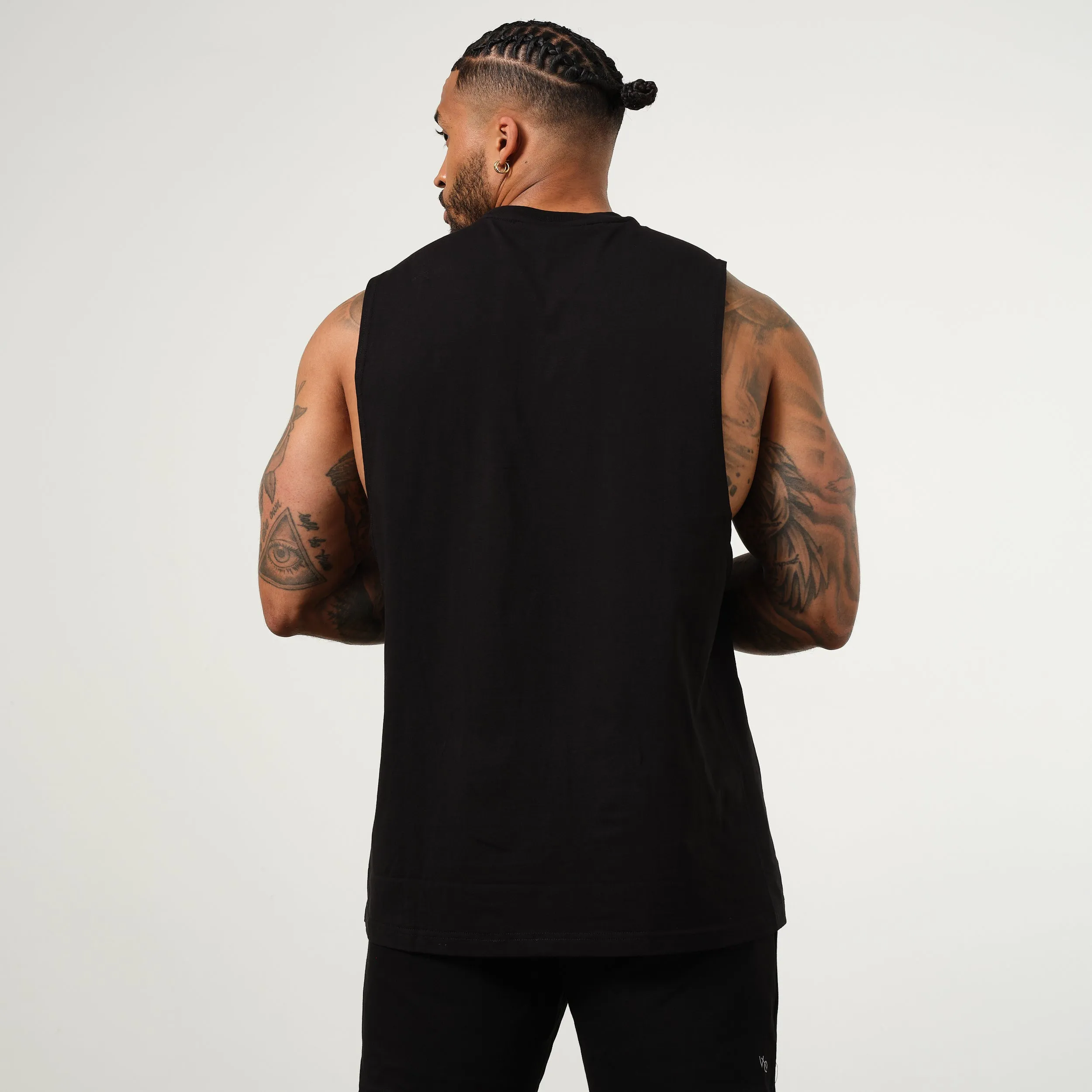 Reversible Wear Options difficult to install Vanquish Essential Black Oversized Sleeveless T Shirt
