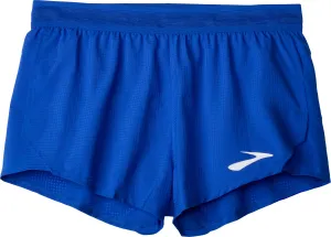 Brooks Elite 2 Inch Split Womens Running Shorts - Blue tie-dye look