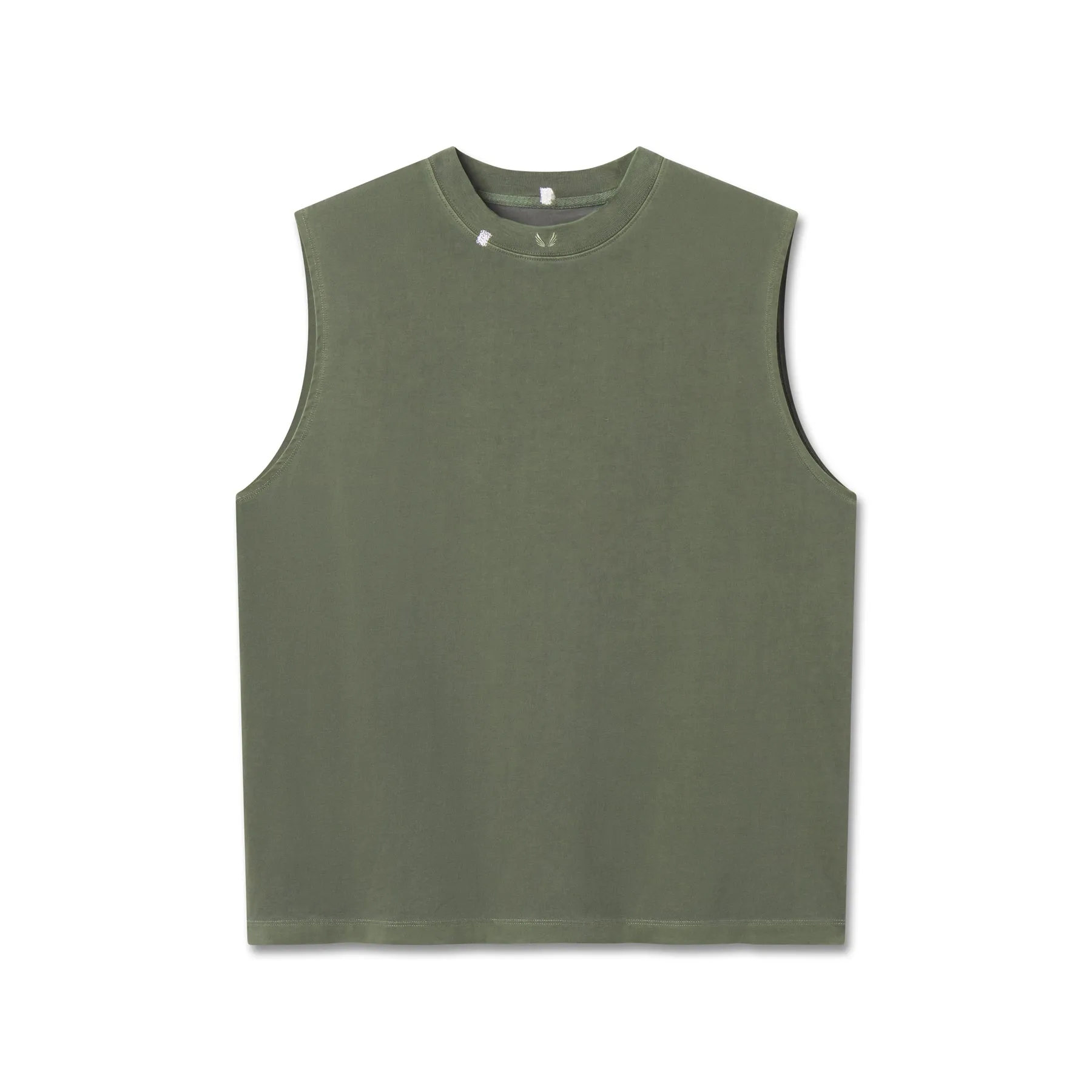 0807. Tech Essential? Relaxed Cutoff - Faded Olive Security - enhancing Ergonomic Armhole Shape