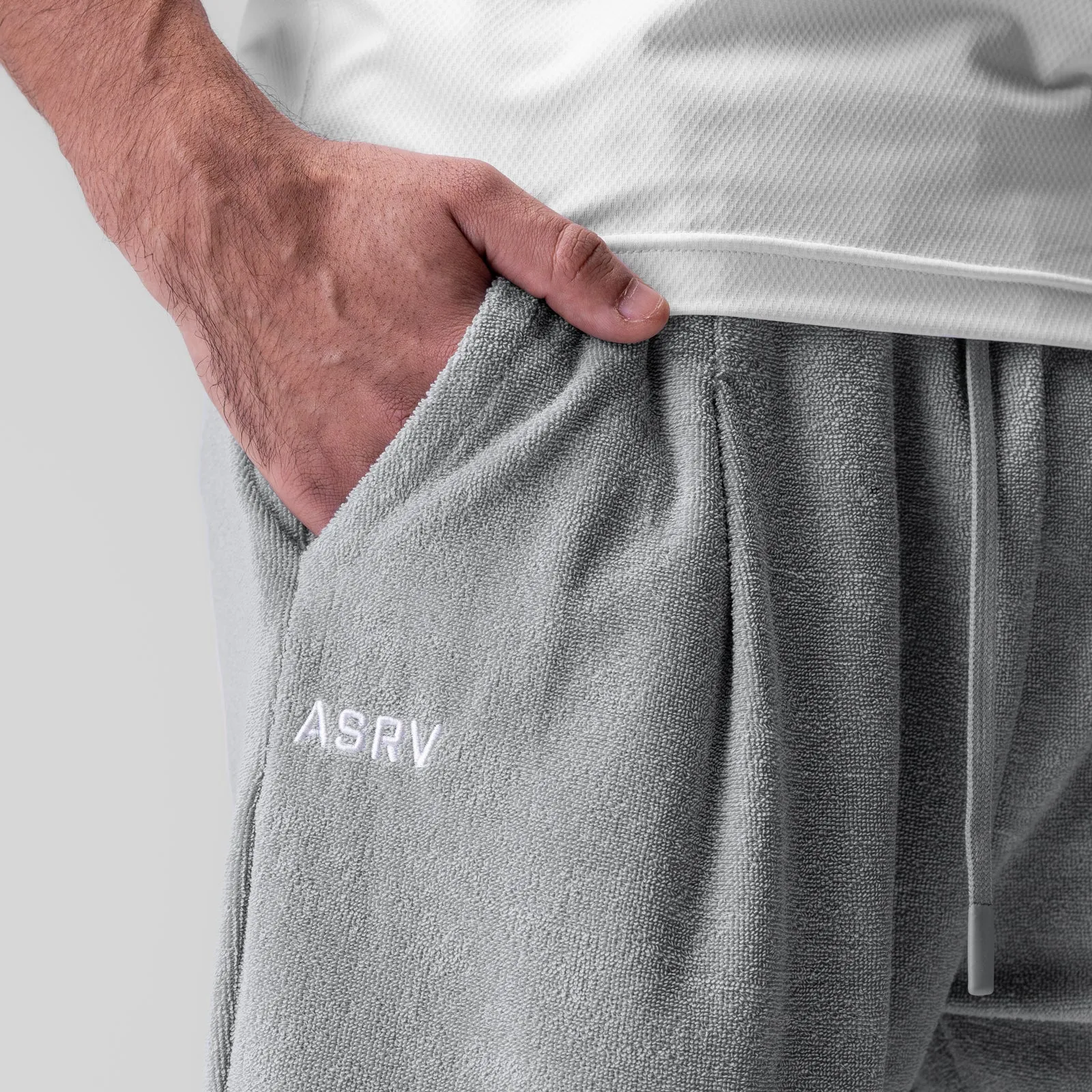 FoldableDesign 1094. Towel Terry Relaxed Short - Heather Grey