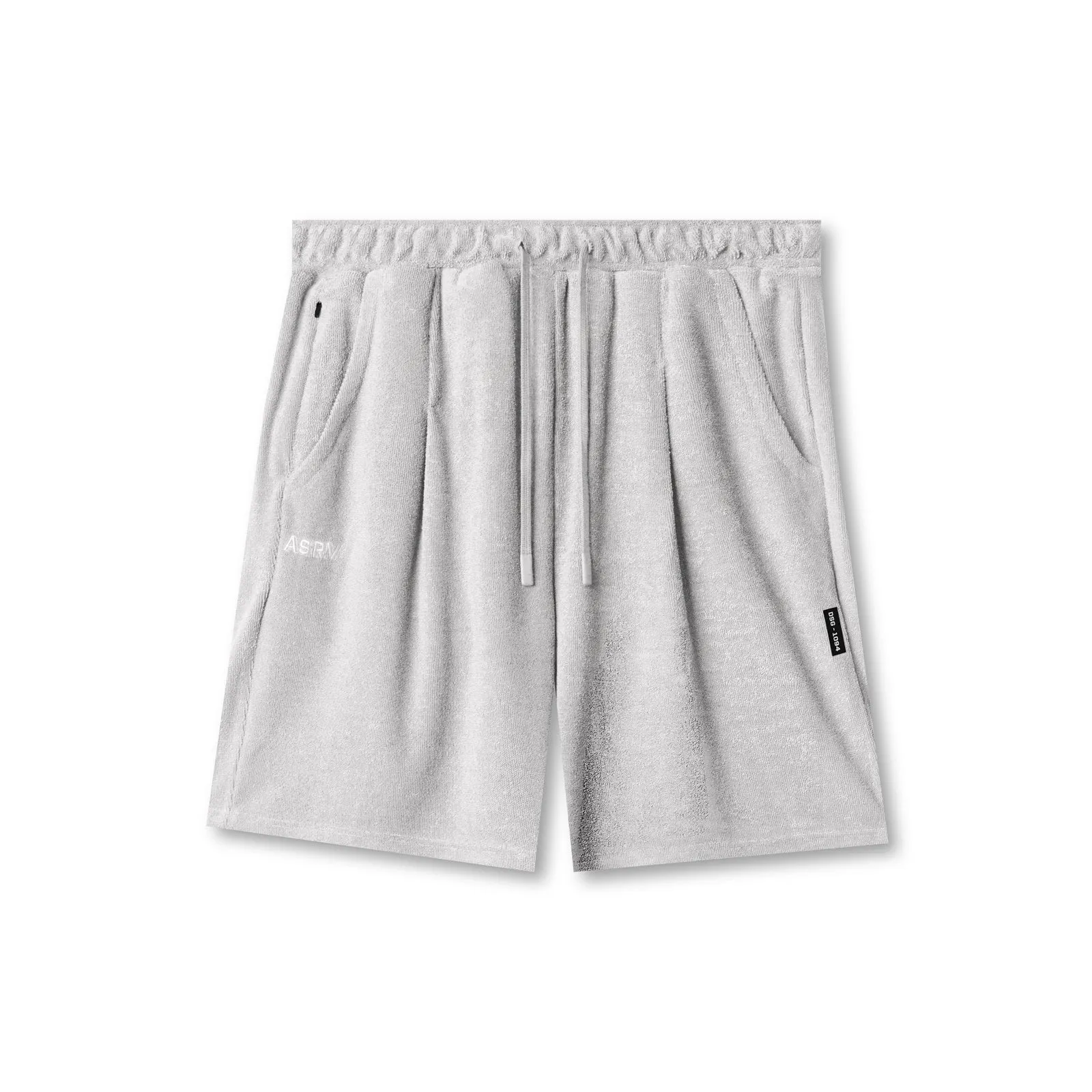 Flexible Movement Cut Clean Aesthetic 1094. Towel Terry Relaxed Short - Heather Grey