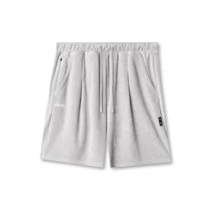 Flexible Movement Cut Clean Aesthetic 1094. Towel Terry Relaxed Short - Heather Grey