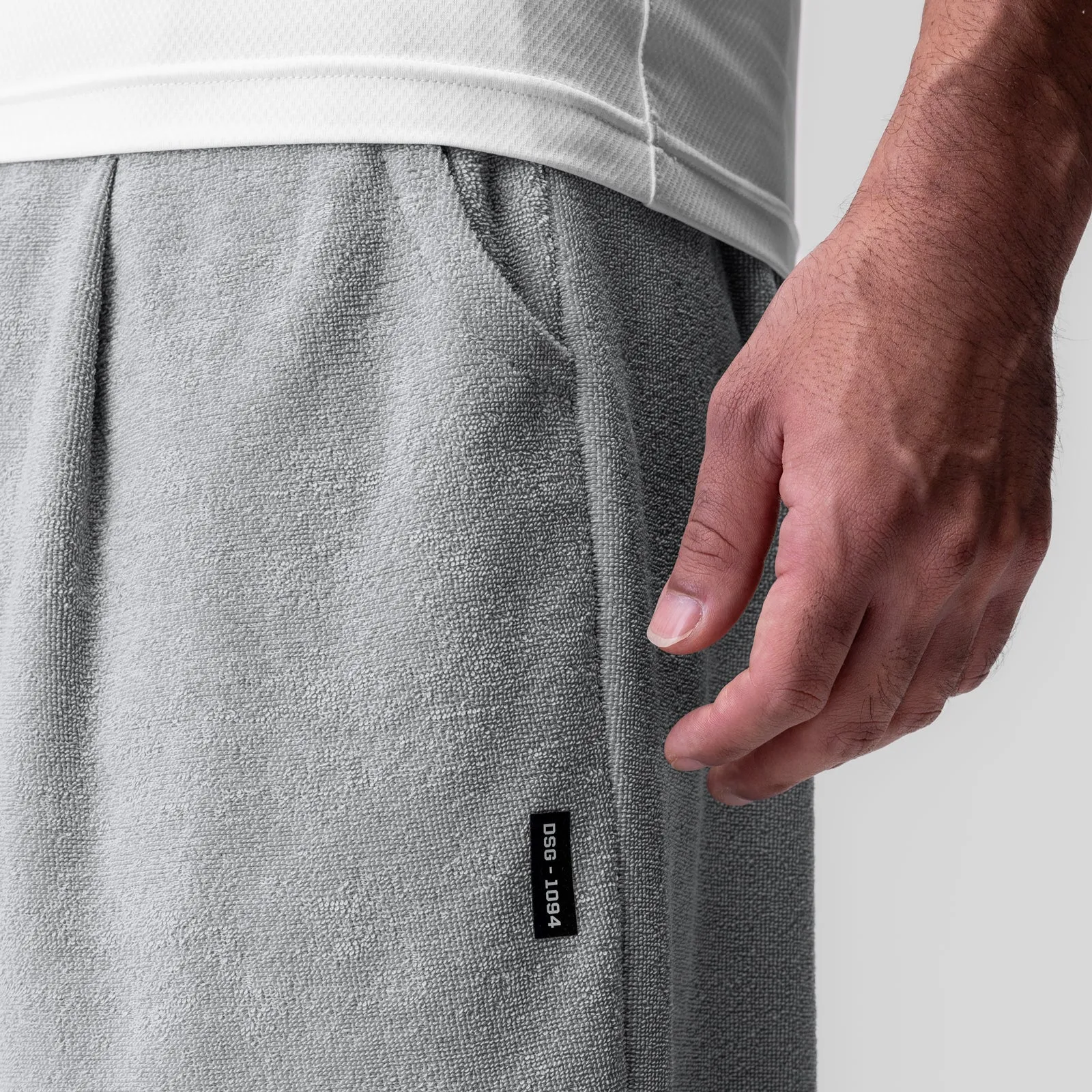 1094. Towel Terry Relaxed Short - Heather Grey Anti Static Technology