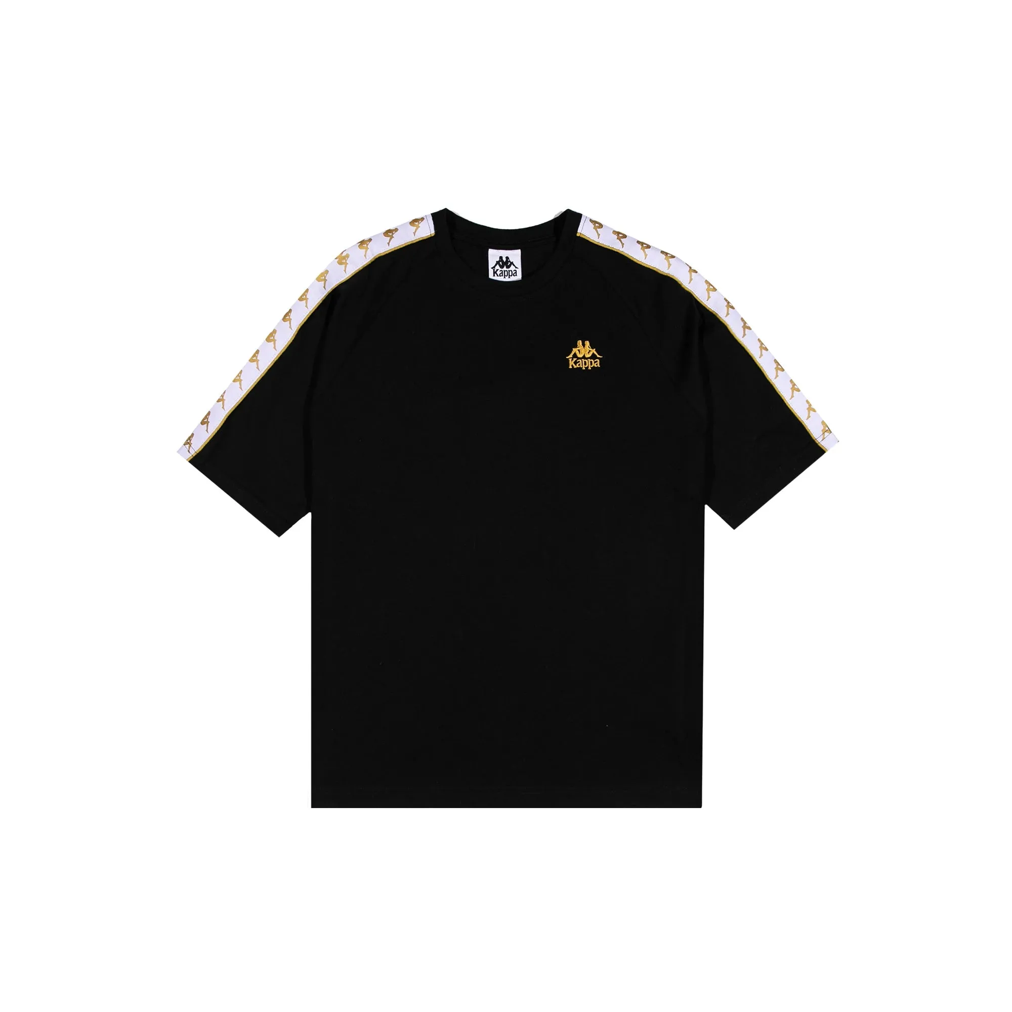 222 Banda Ninon T-Shirt - Black Yellow Gold Rich White Classic Smart Soft Breathable