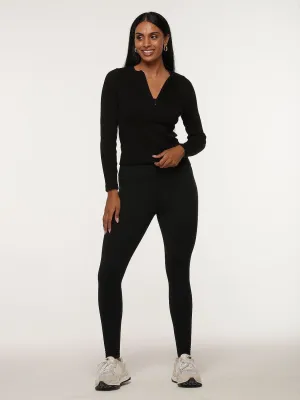 Fade Resistant Outdoor Running All Day Lotus Thermal No Chafe Full Length Leggings