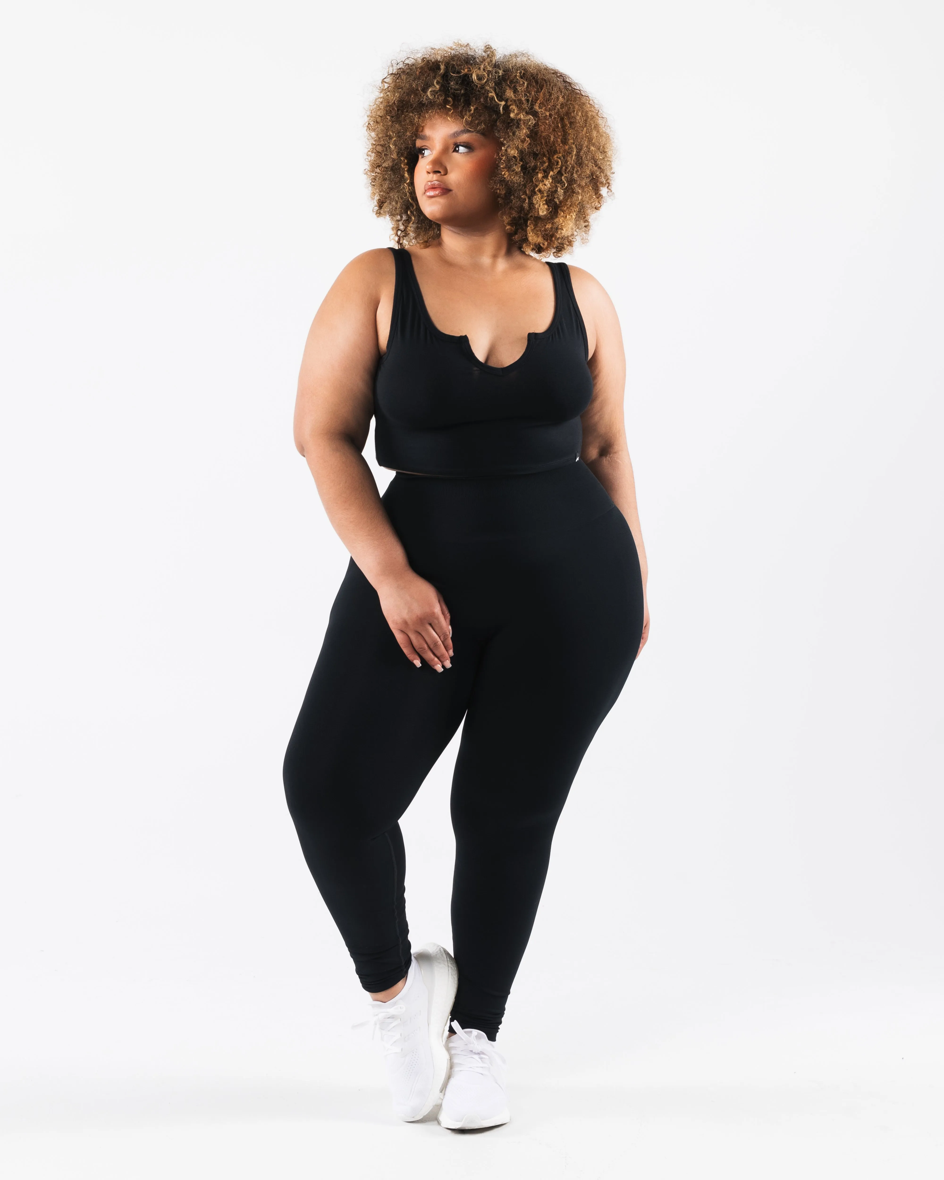Urban Flexible Ribbed Edging OT Slit Tank - Black