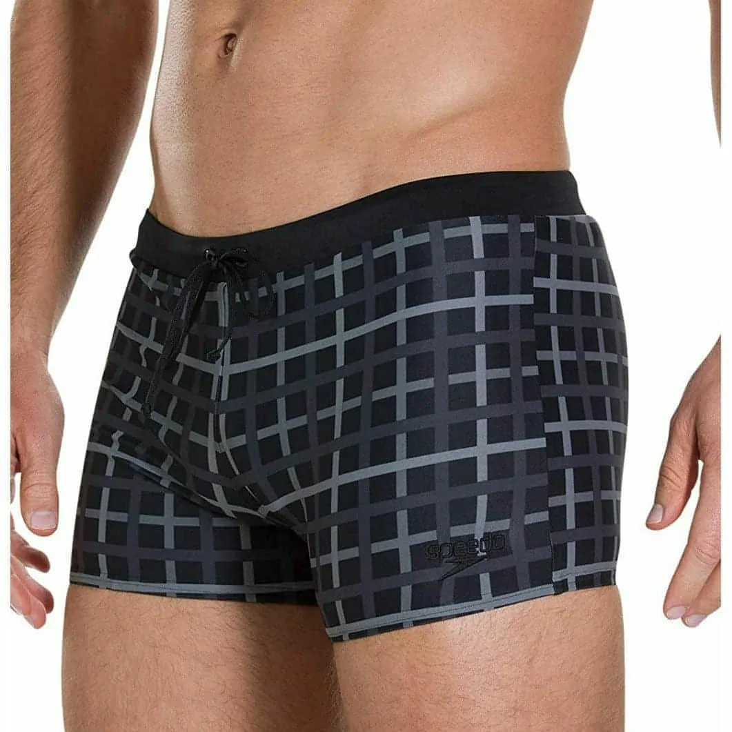 Speedo Valmilton Mens Swim Shorts - Black Lightweight Compression Adjustable drawstring