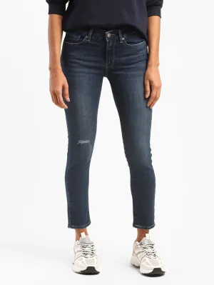 Women's 711 Blue Skinny Fit Mid Rise Jeans Layer Ready