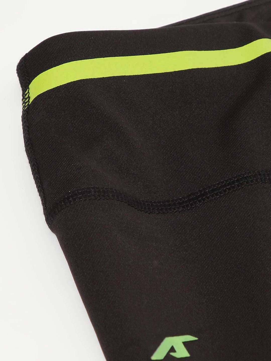 Alcis Women Black Solid Secure Fit Cropped Training Tights Sculpted Fit