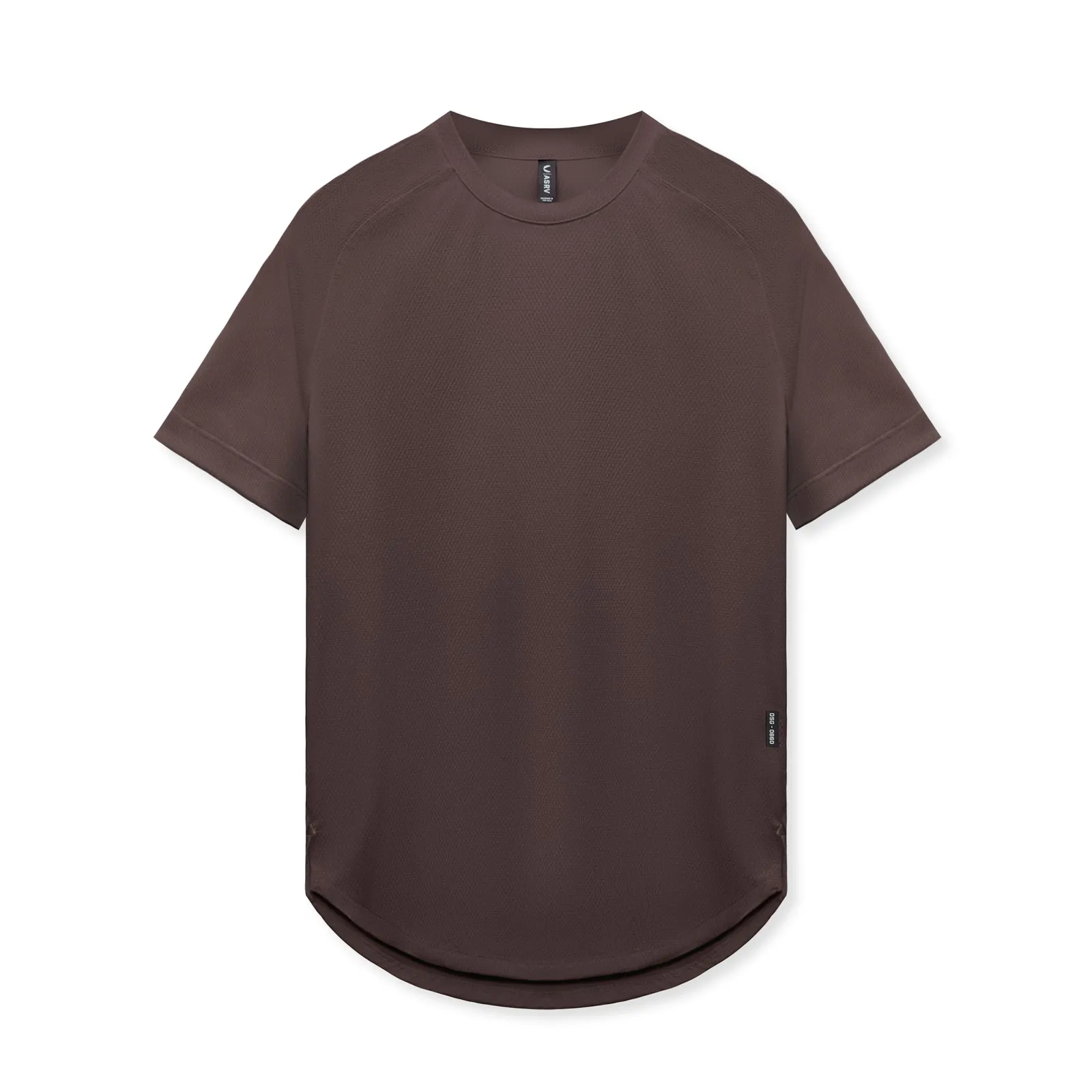 0660. AeroSilver? Established Tee - Dark Earth Ribbed collar