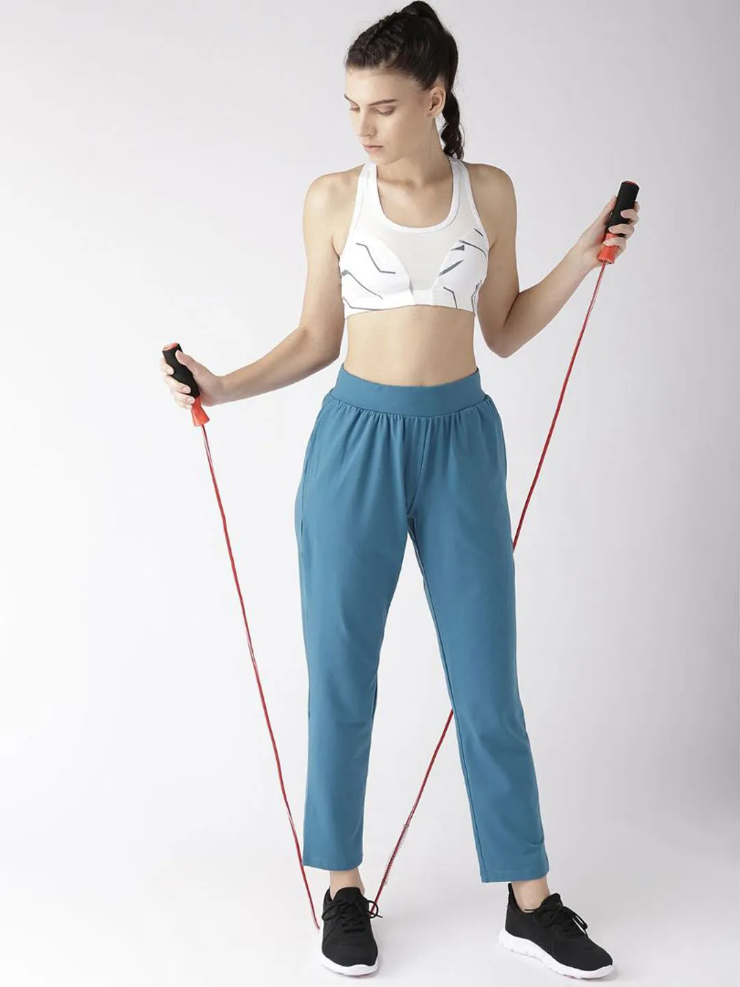 Wrinkle resistant fabric Water Resistant Alcis Women Solid BlueTrack Pants