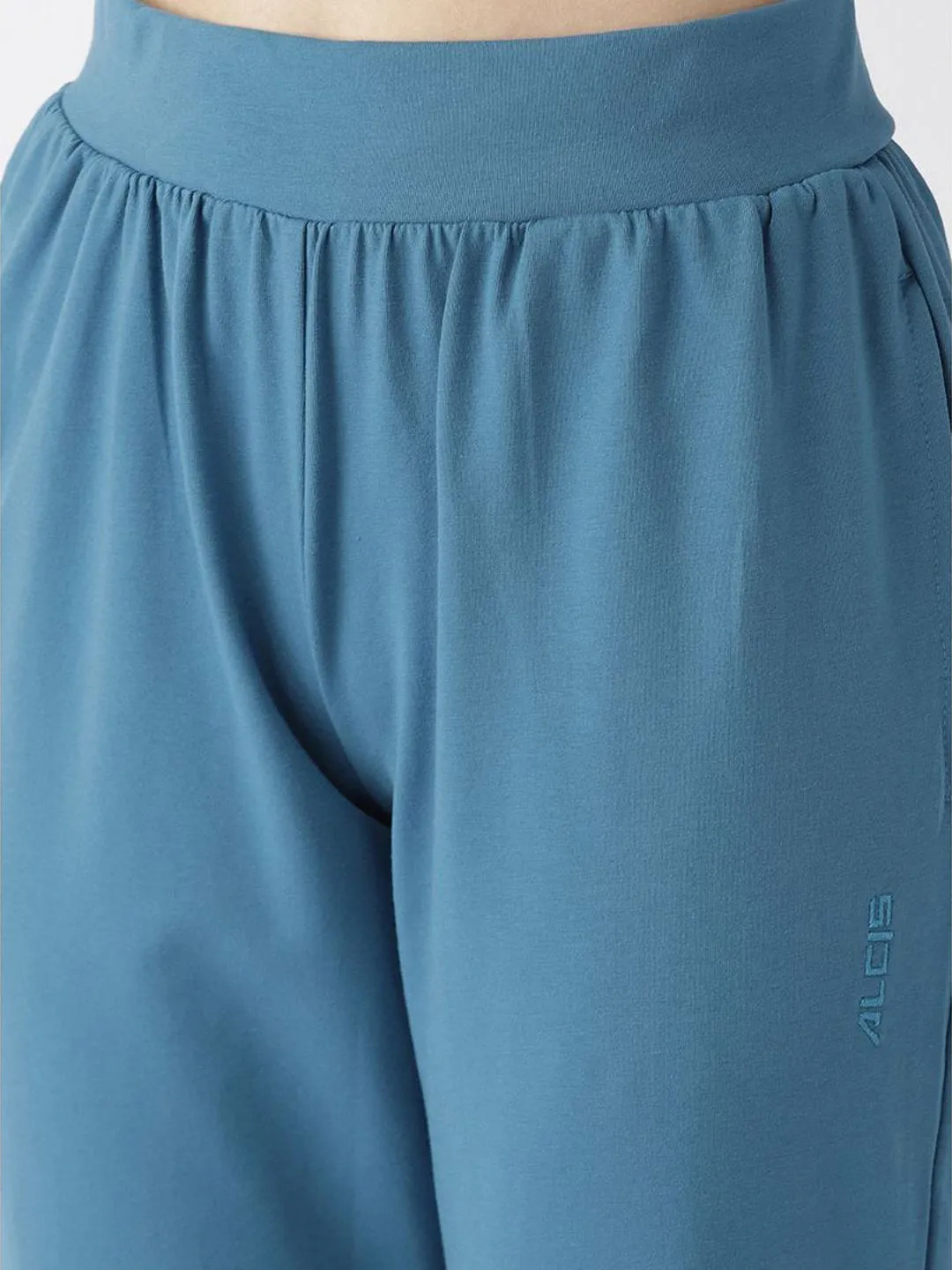 Eco Friendly Dye Stain Resistant Alcis Women Solid BlueTrack Pants